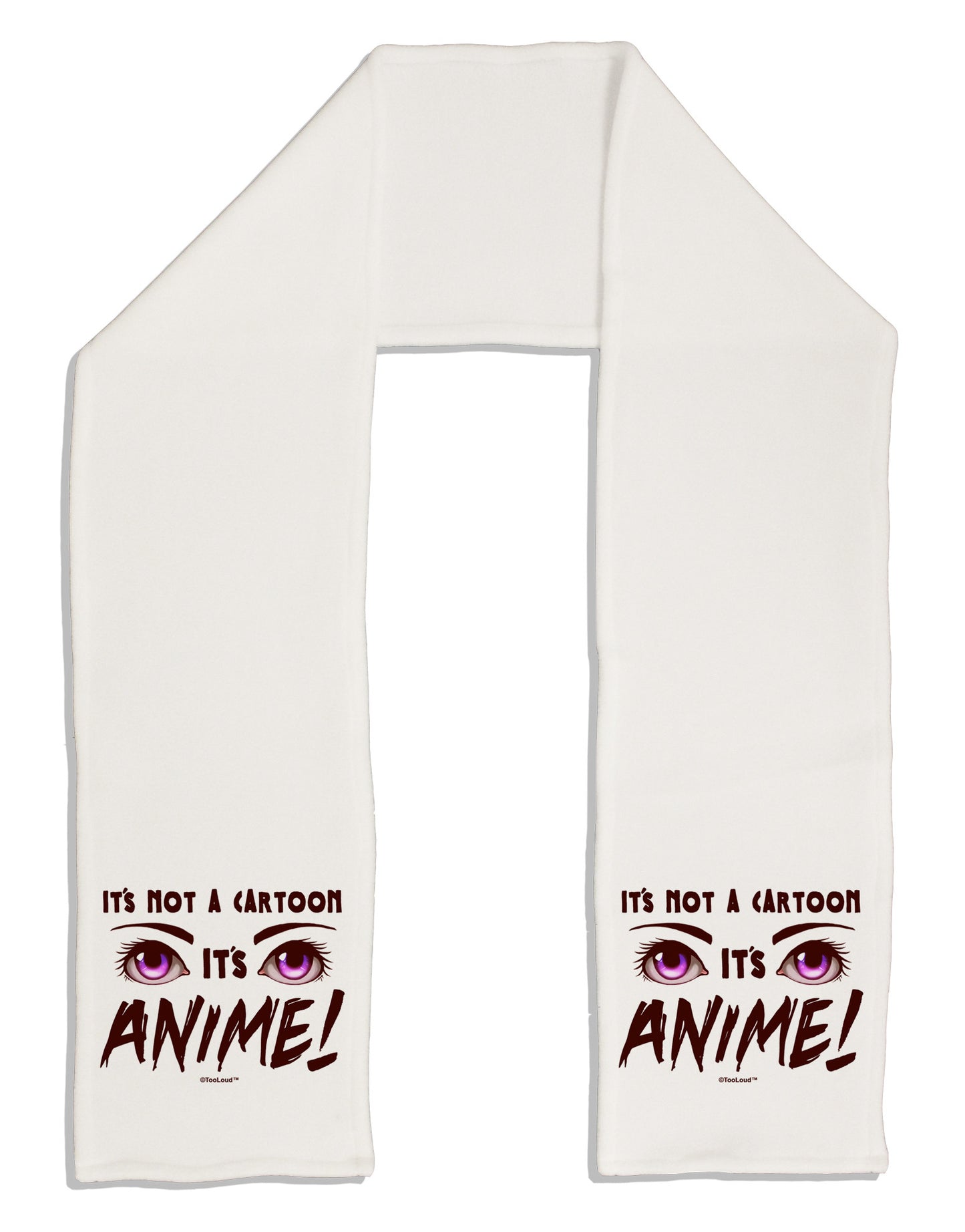 Not A Cartoon Eyes Magenta Adult Fleece 64" Scarf-TooLoud-White-One-Size-Adult-Davson Sales