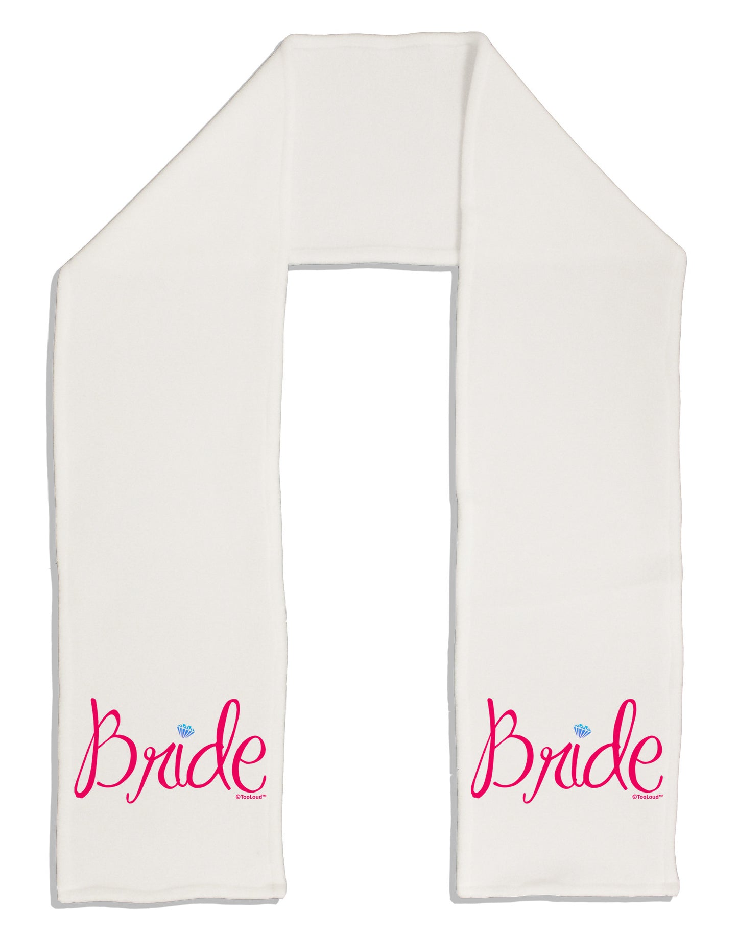 Bride Design - Diamond - Color Adult Fleece 64" Scarf-TooLoud-White-One-Size-Adult-Davson Sales