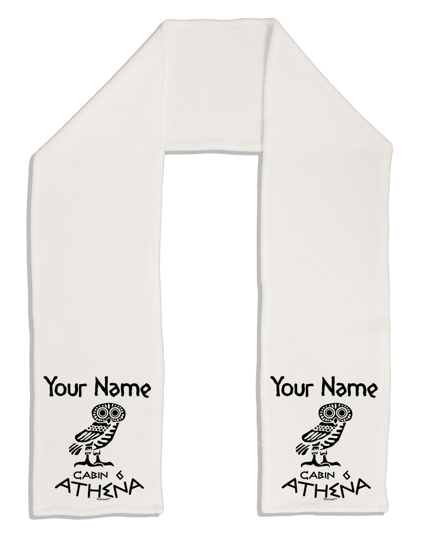 Personalized Cabin 6 Athena Adult Fleece 64" Scarf by-TooLoud-White-One-Size-Adult-Davson Sales