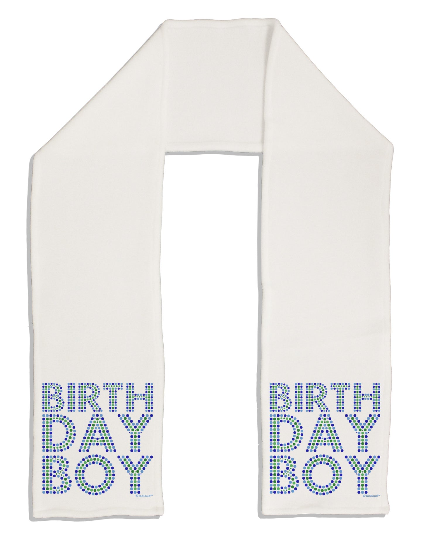Birthday Boy - Blue and Green Dots Adult Fleece 64" Scarf by TooLoud-TooLoud-White-One-Size-Adult-Davson Sales