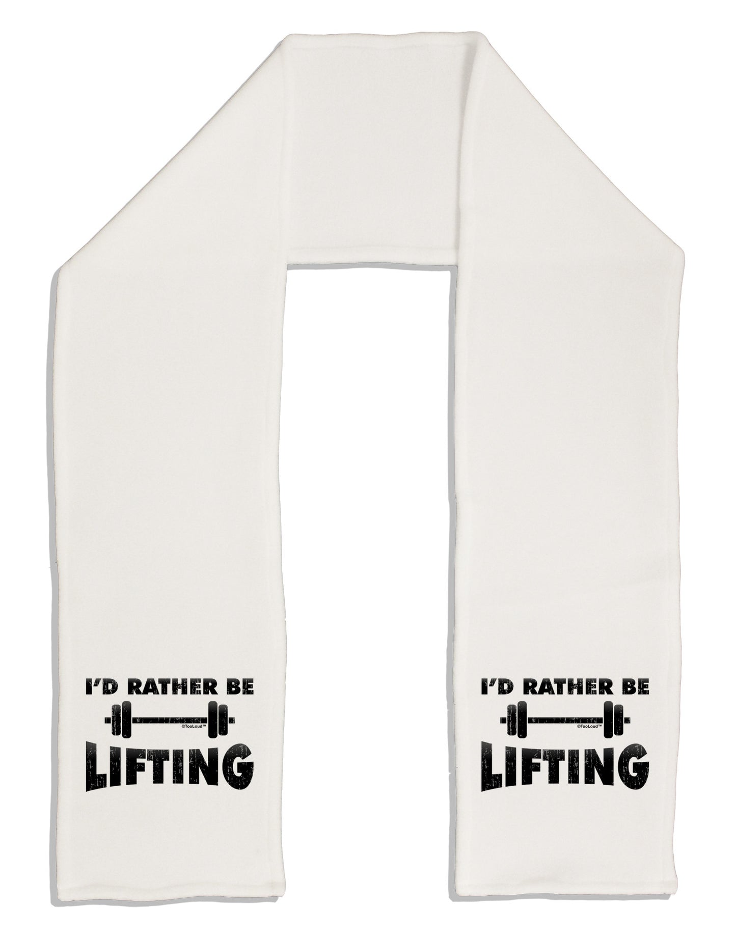 I'd Rather Be Lifting Adult Fleece 64" Scarf-TooLoud-White-One-Size-Adult-Davson Sales