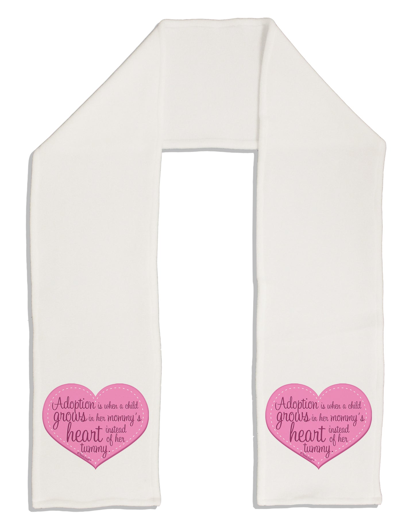Adoption is When - Mom and Daughter Quote Adult Fleece 64" Scarf by TooLoud-TooLoud-White-One-Size-Adult-Davson Sales
