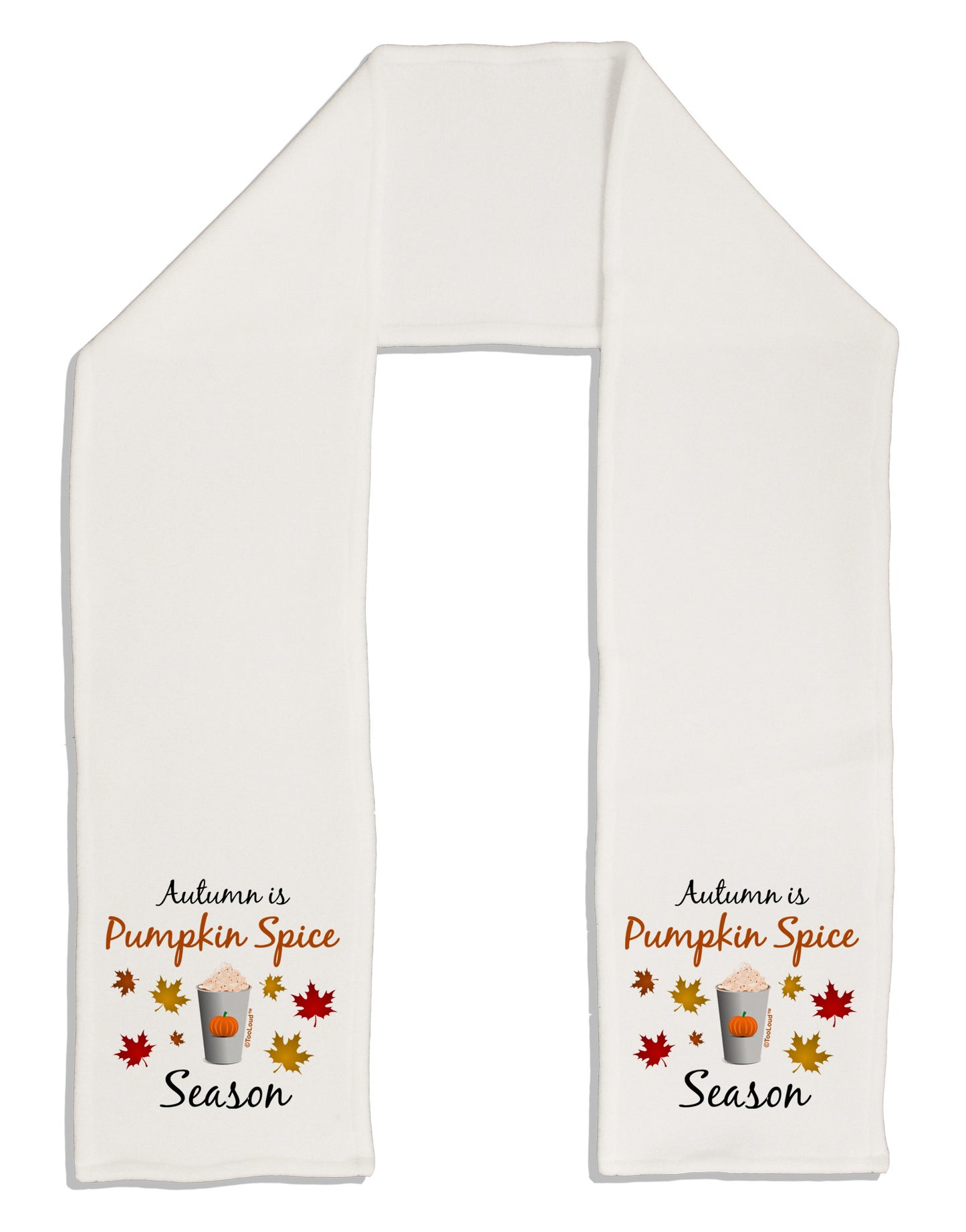 Pumpkin Spice Season Adult Fleece 64" Scarf-TooLoud-White-One-Size-Adult-Davson Sales