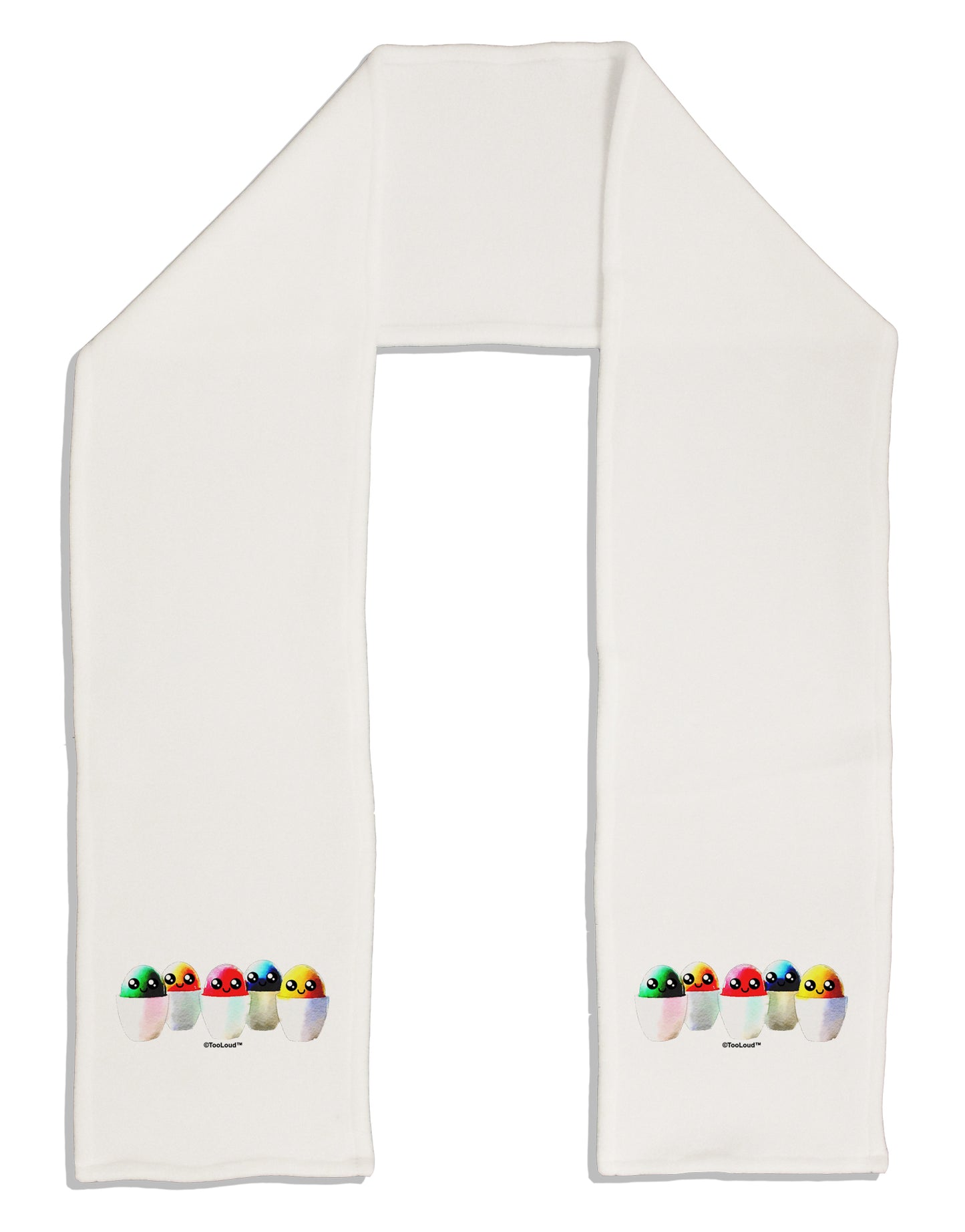 Kawaii Easter Eggs - No Text Adult Fleece 64" Scarf by TooLoud-TooLoud-White-One-Size-Adult-Davson Sales