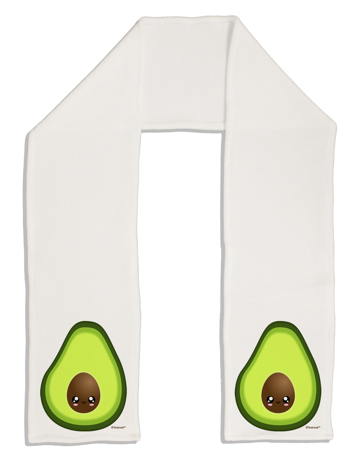 Cute Avocado Design Adult Fleece 64" Scarf-TooLoud-White-One-Size-Adult-Davson Sales