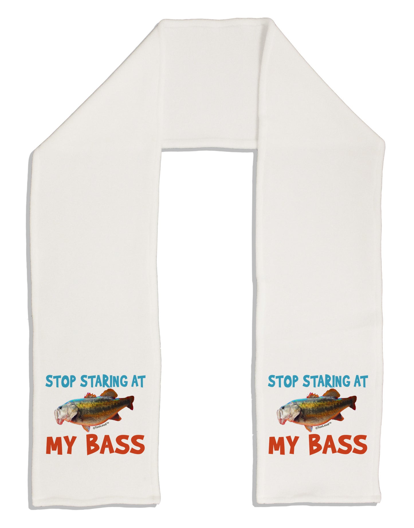 Stop Staring At My Bass Adult Fleece 64" Scarf-TooLoud-White-One-Size-Adult-Davson Sales