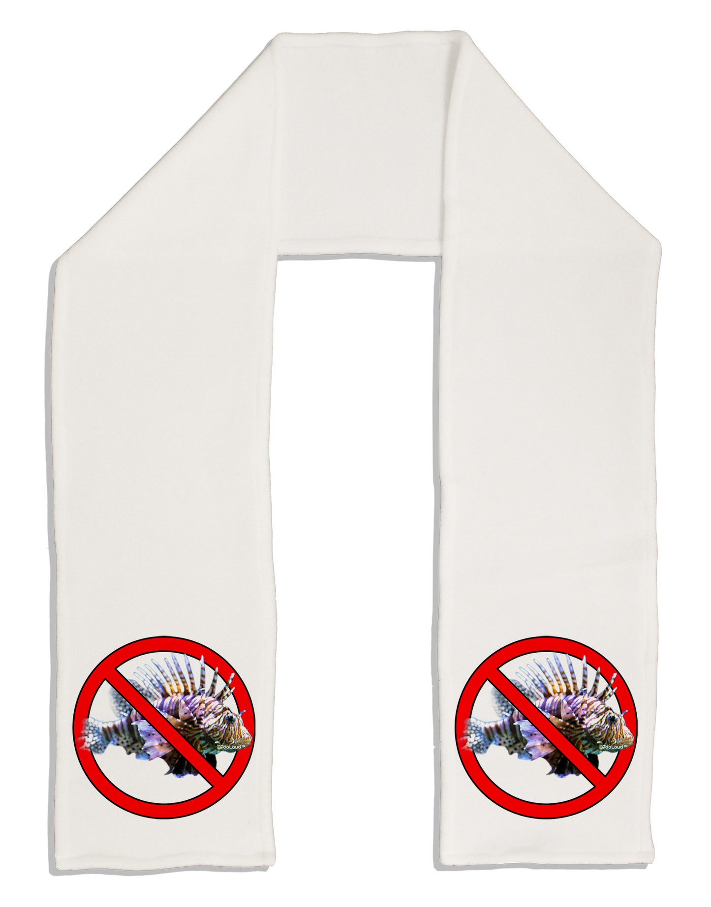 No Lionfish Adult Fleece 64" Scarf-TooLoud-White-One-Size-Adult-Davson Sales