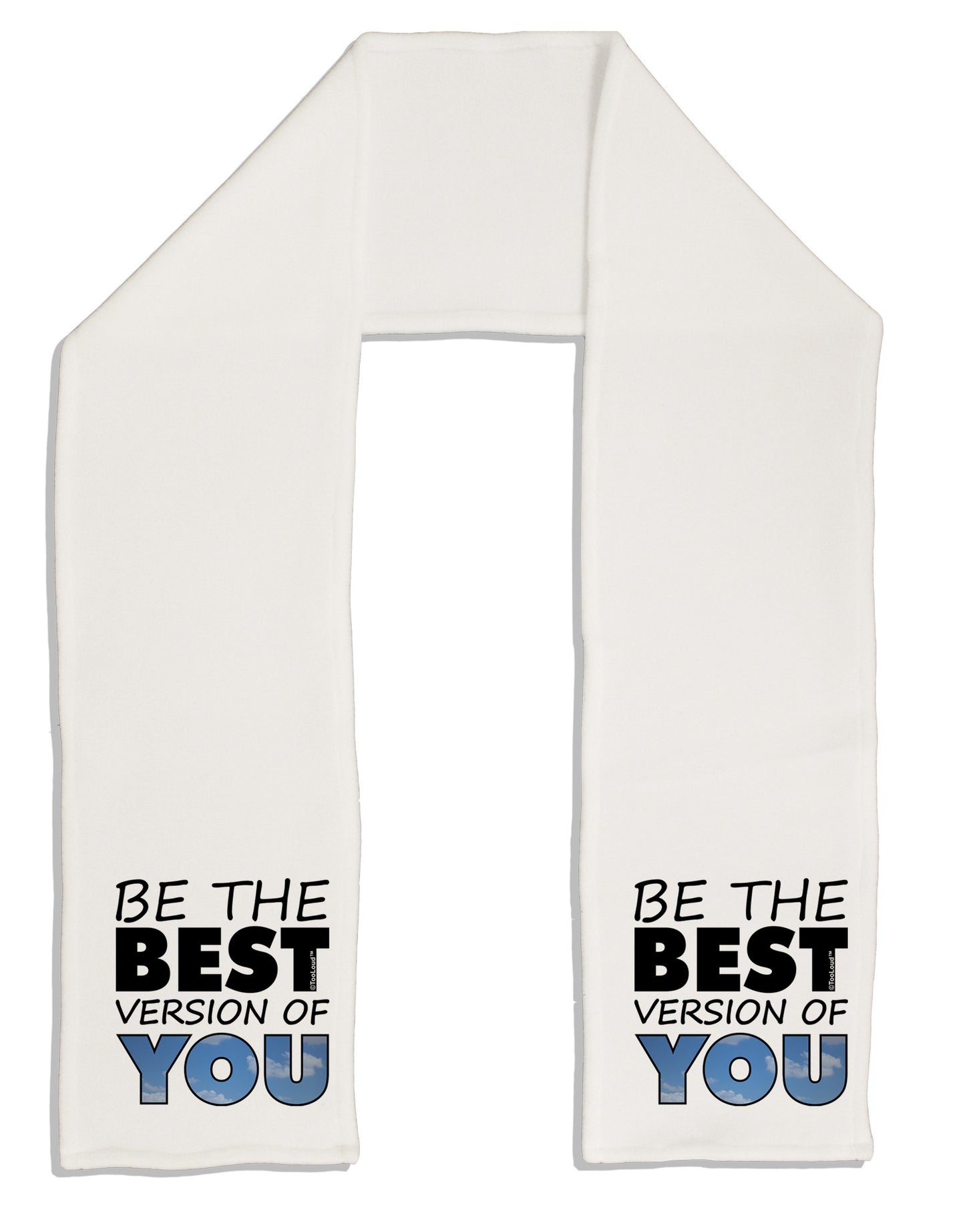 Be The Best Version Of You Adult Fleece 64" Scarf by TooLoud-TooLoud-White-One-Size-Adult-Davson Sales