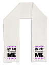 My Cat Rescued Me Adult Fleece 64" Scarf-TooLoud-White-One-Size-Adult-Davson Sales