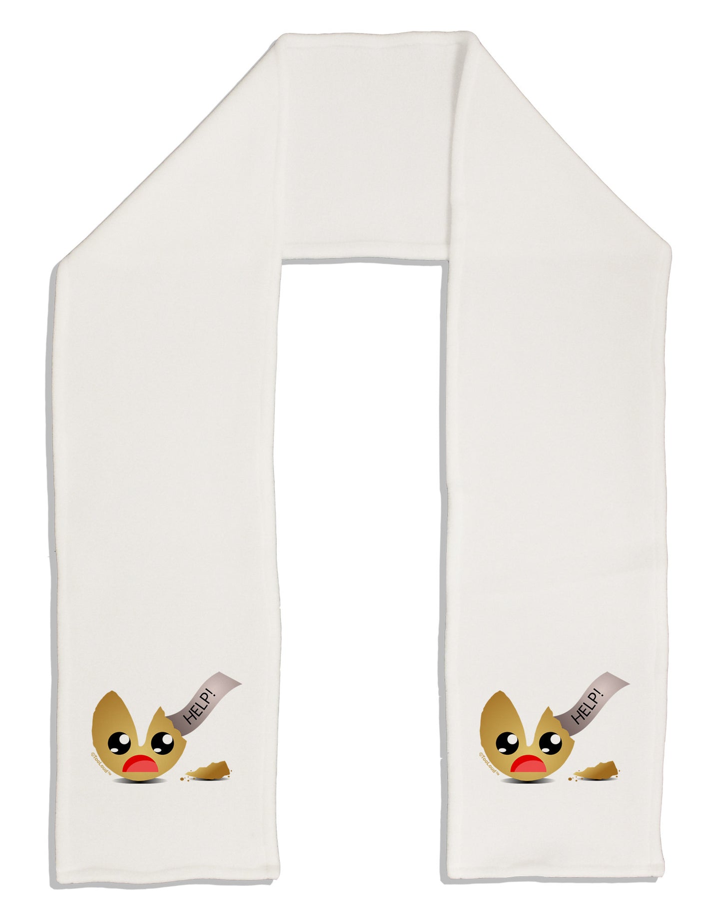 Dismembered Fortune Cookie Adult Fleece 64" Scarf-TooLoud-White-One-Size-Adult-Davson Sales