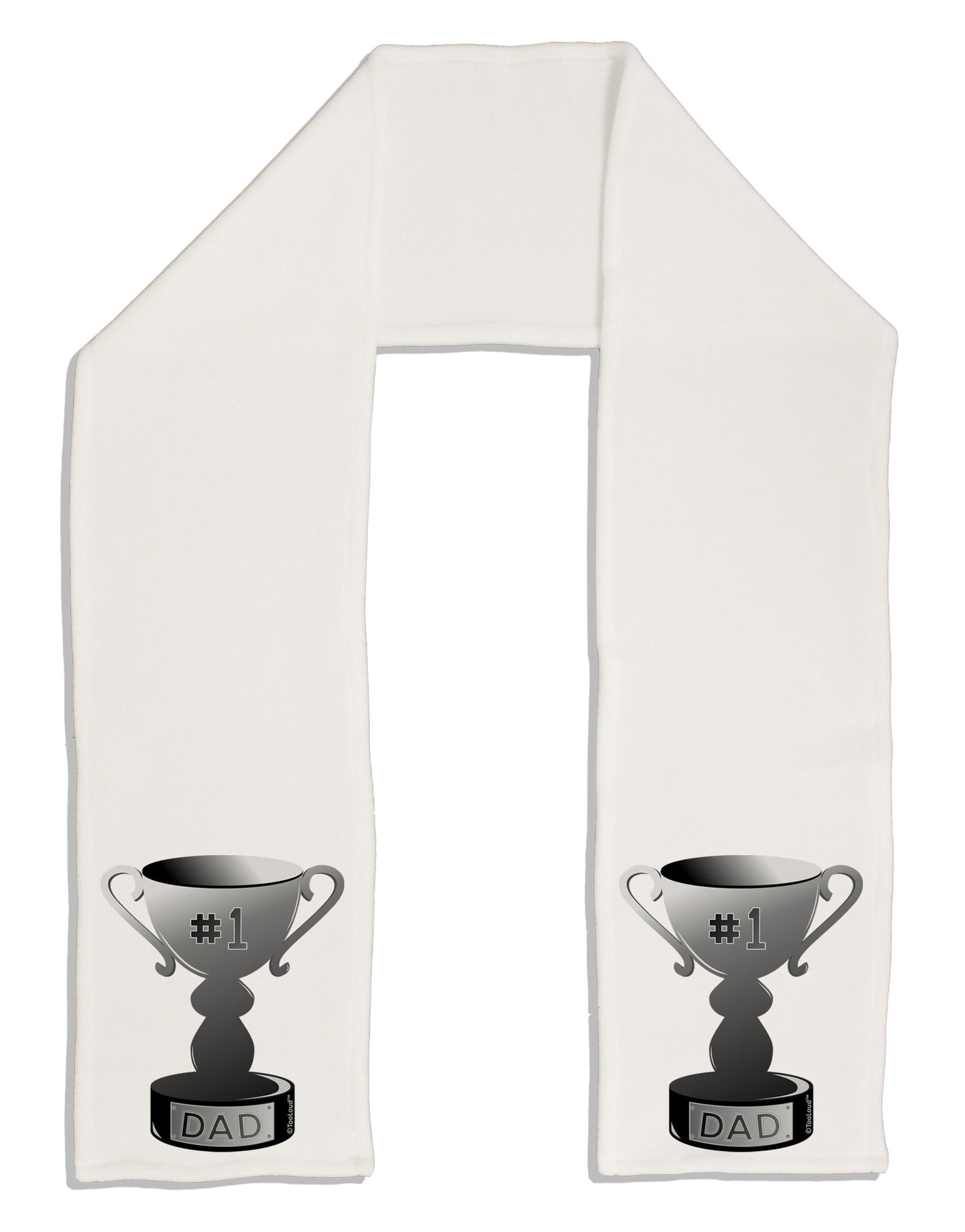 Number One Dad Trophy - Grayscale Adult Fleece 64" Scarf-TooLoud-White-One-Size-Adult-Davson Sales