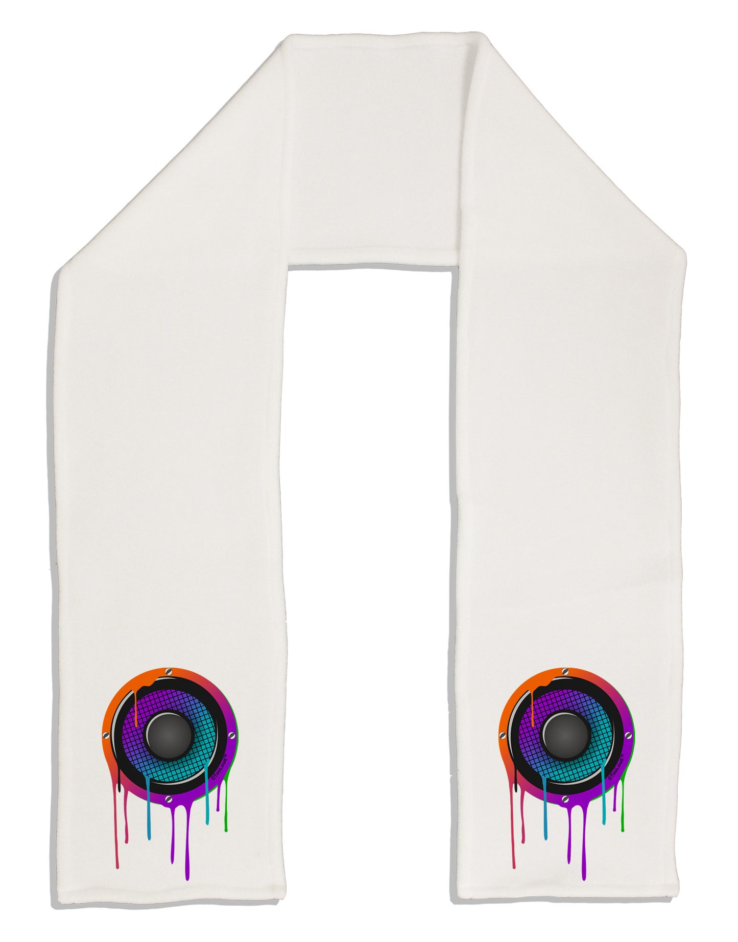 Paint Drips Speaker Adult Fleece 64" Scarf-TooLoud-White-One-Size-Adult-Davson Sales