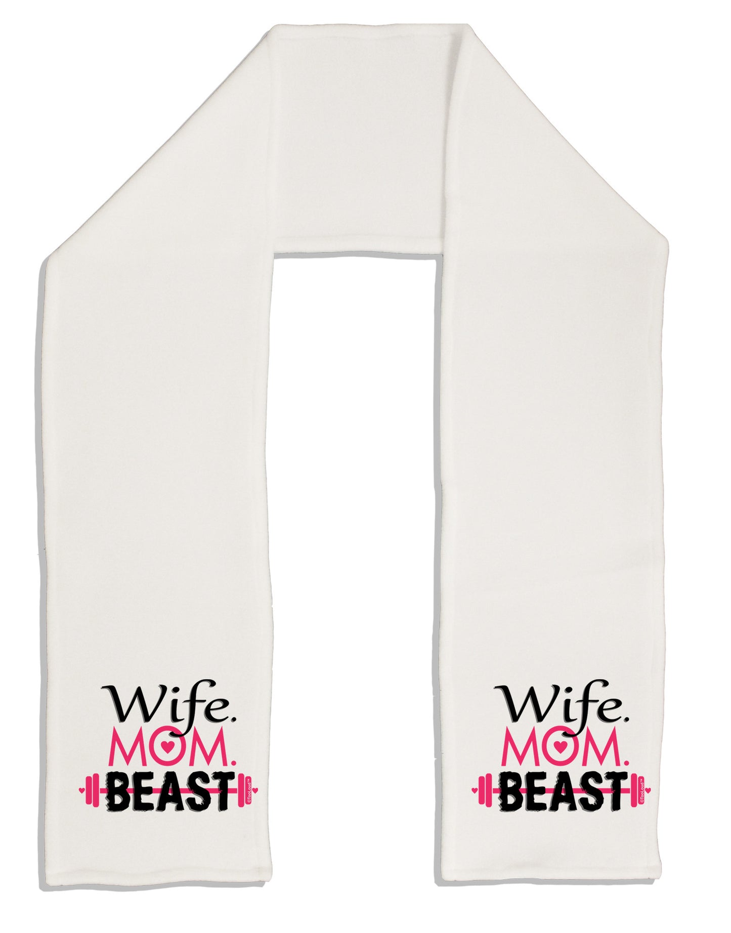 Wife Mom Beast Adult Fleece 64" Scarf-TooLoud-White-One-Size-Adult-Davson Sales