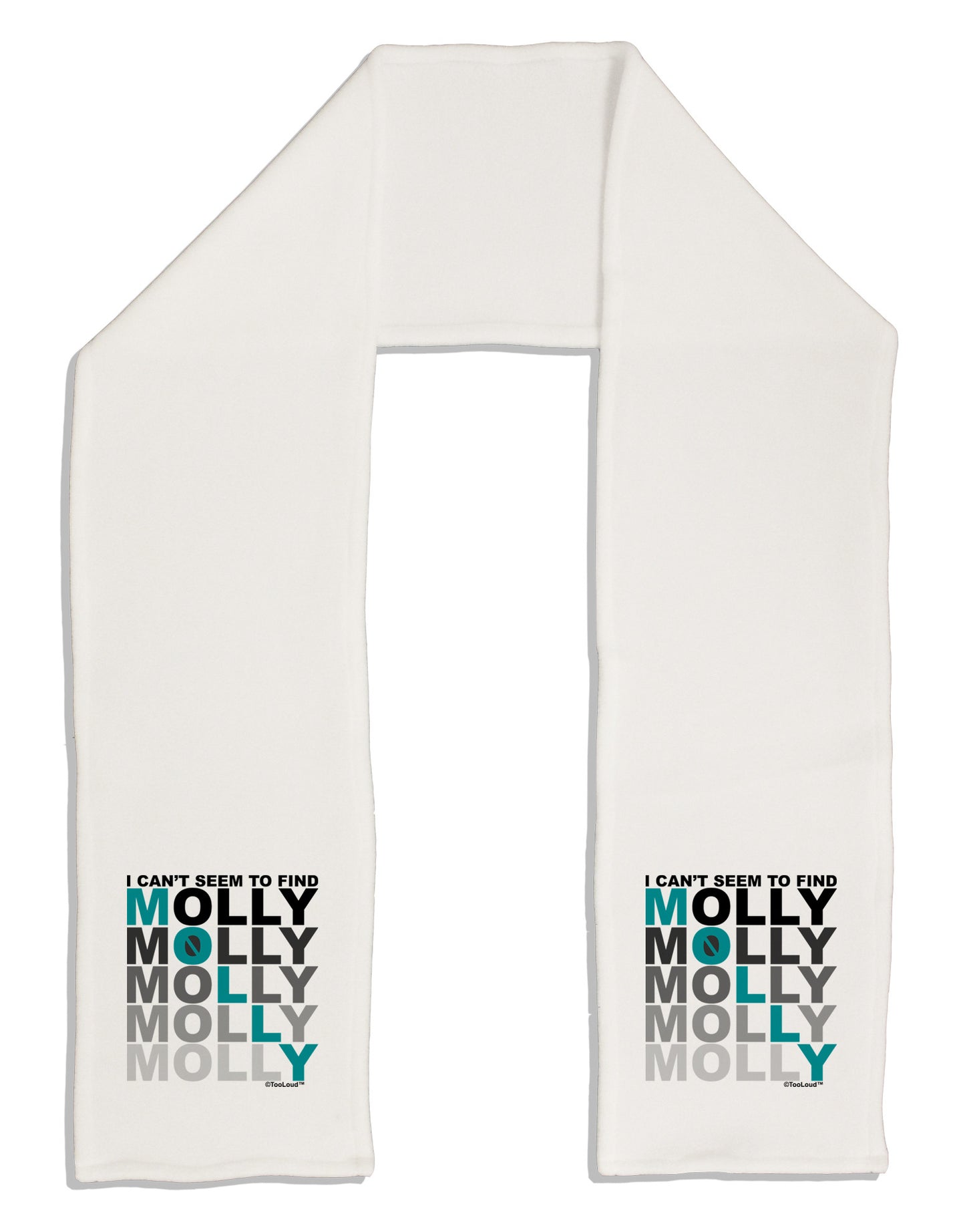 Find Molly Blue Adult Fleece 64" Scarf-TooLoud-White-One-Size-Adult-Davson Sales
