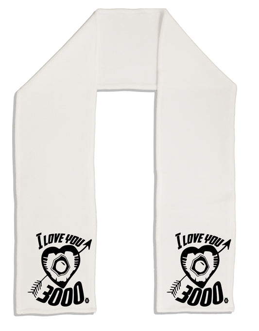 TooLoud I Love You 3000 Adult Fleece 64" Scarf-Scarves-TooLoud-White-One-Size-Adult-Davson Sales