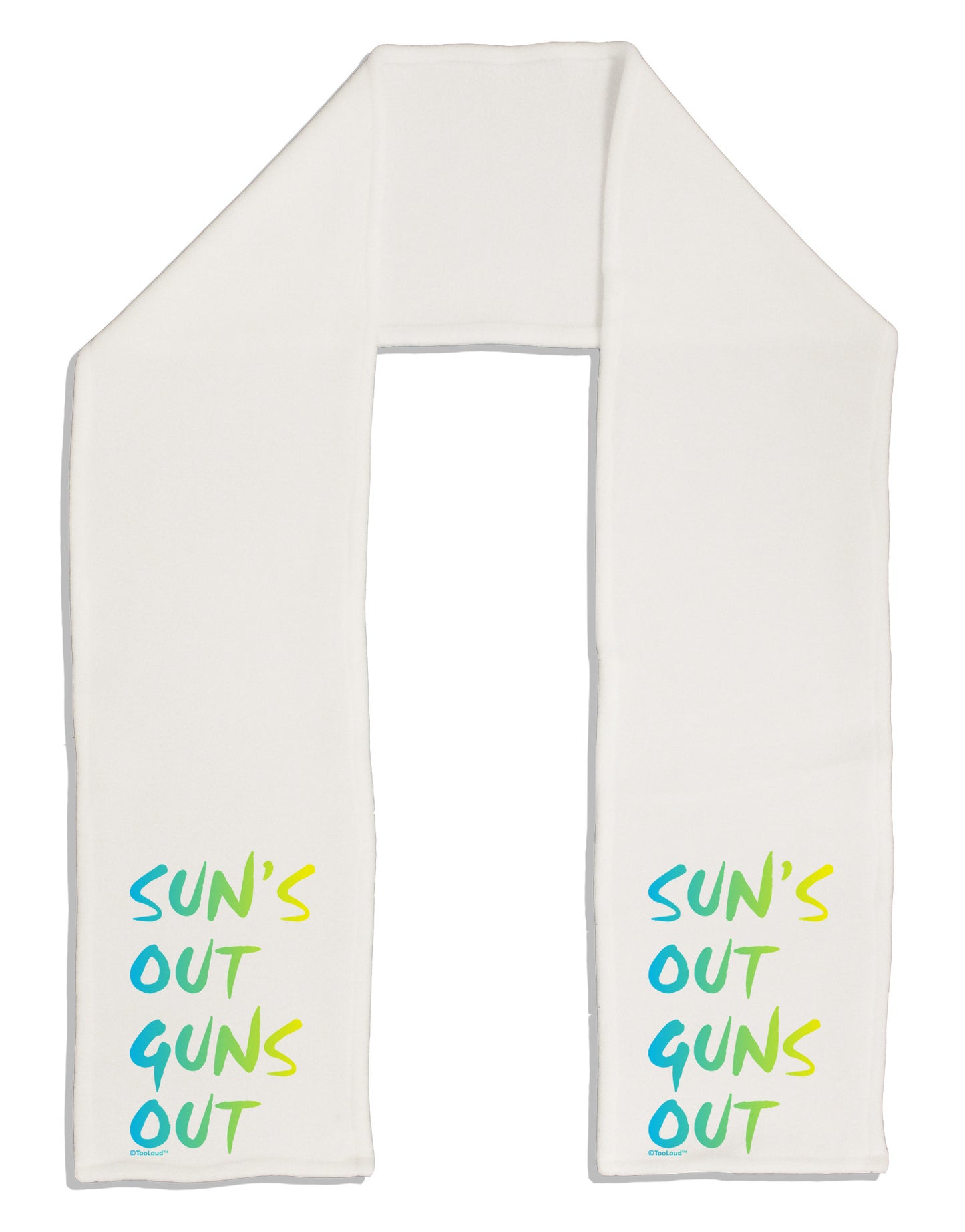 Suns Out Guns Out - Gradient Colors Adult Fleece 64" Scarf-TooLoud-White-One-Size-Adult-Davson Sales