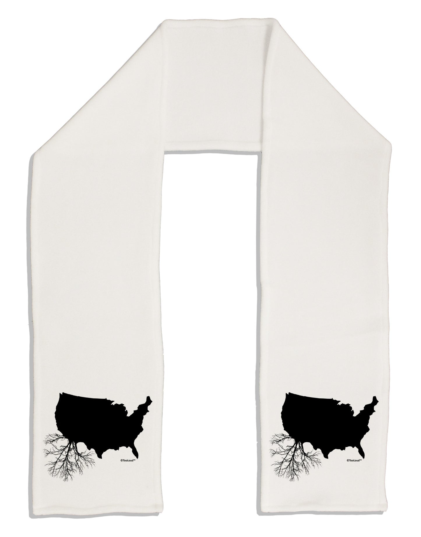 American Roots Design Adult Fleece 64" Scarf by TooLoud-TooLoud-White-One-Size-Adult-Davson Sales