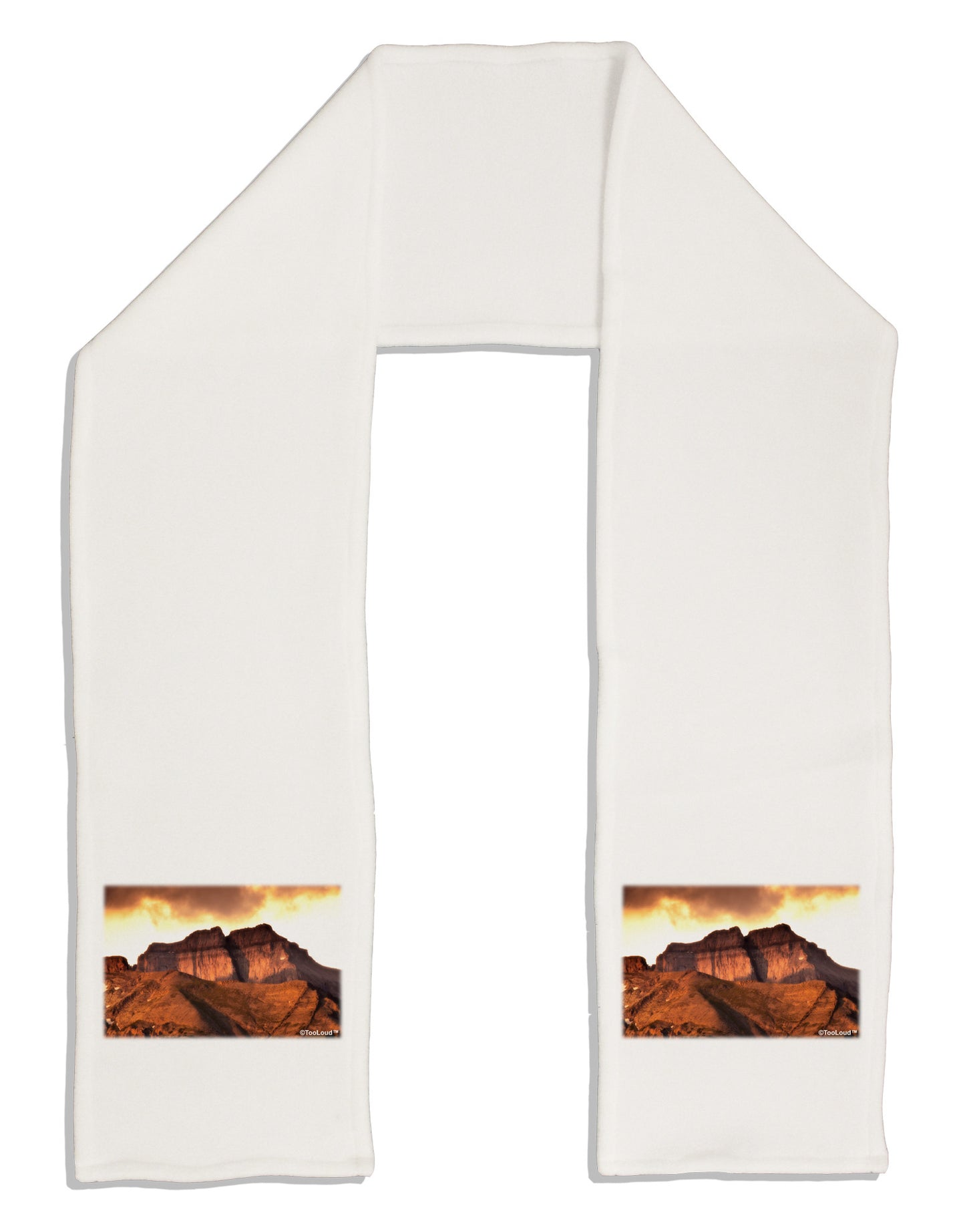 San Juan Mountain Range Adult Fleece 64" Scarf-TooLoud-White-One-Size-Adult-Davson Sales