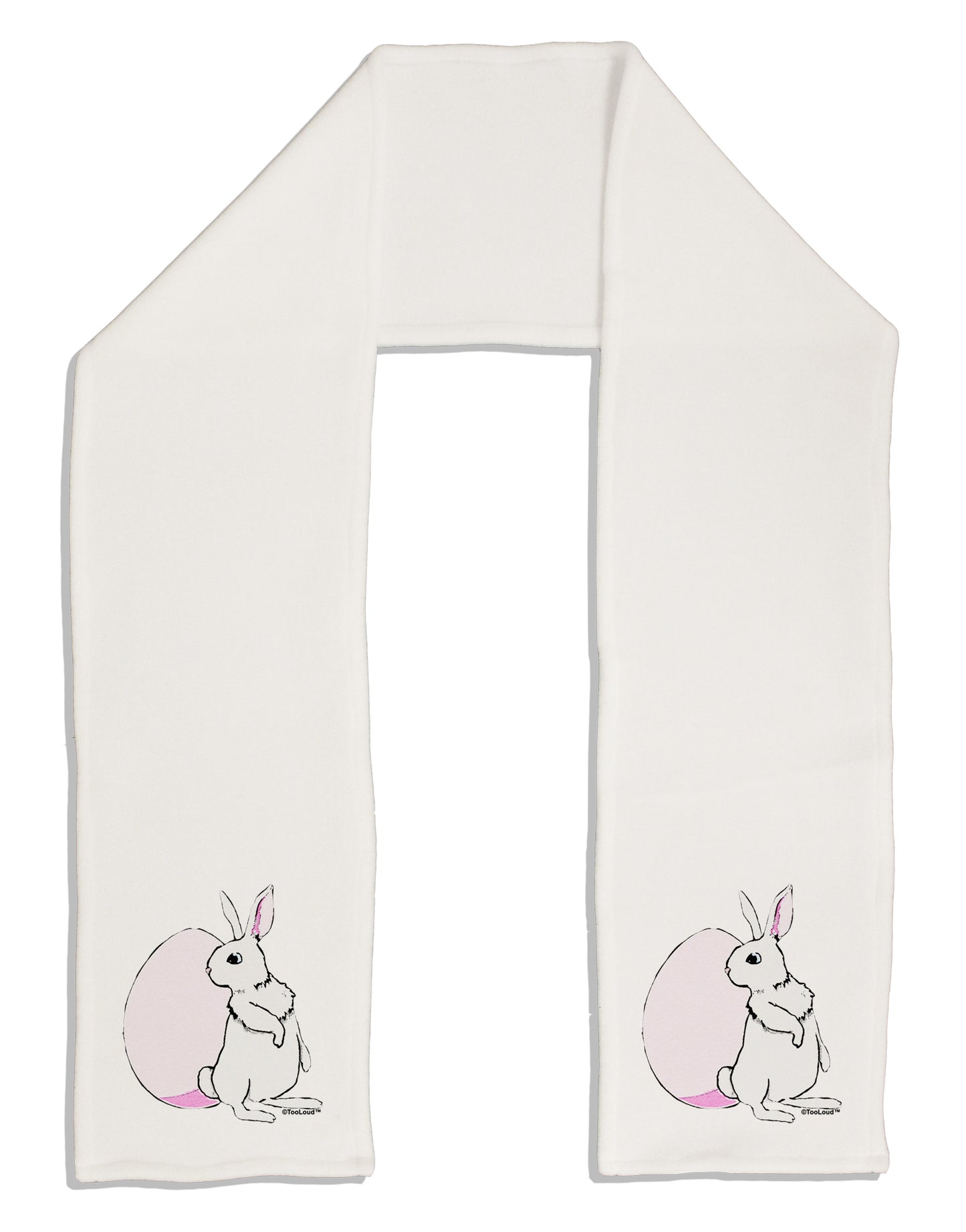 Easter Bunny and Egg Design Adult Fleece 64" Scarf by TooLoud-TooLoud-White-One-Size-Adult-Davson Sales