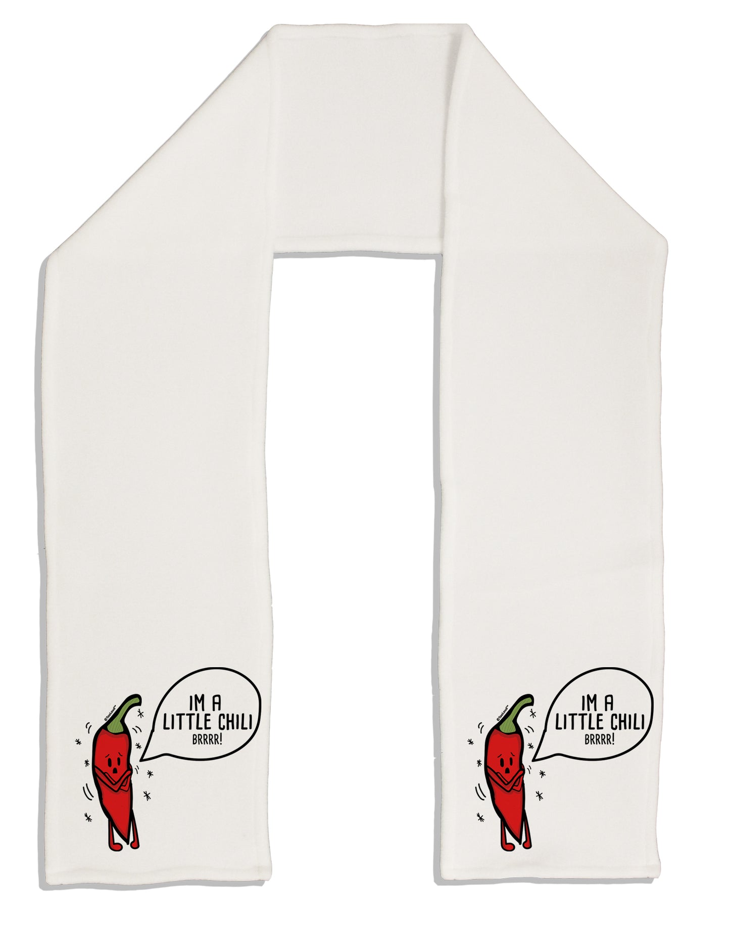I'm a Little Chilli Adult Fleece 64 Inch Scarf-Scarves-TooLoud-White-One-Size-Adult-Davson Sales