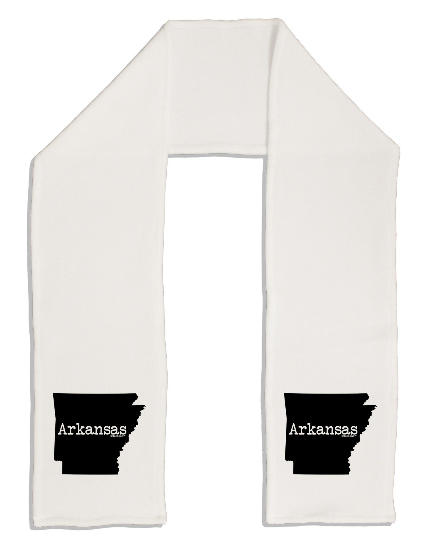 Arkansas - United States Shape Adult Fleece 64" Scarf by TooLoud-TooLoud-White-One-Size-Adult-Davson Sales