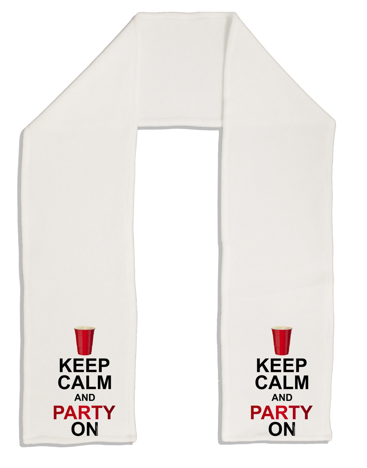 Keep Calm - Party Beer Adult Fleece 64" Scarf-TooLoud-White-One-Size-Adult-Davson Sales