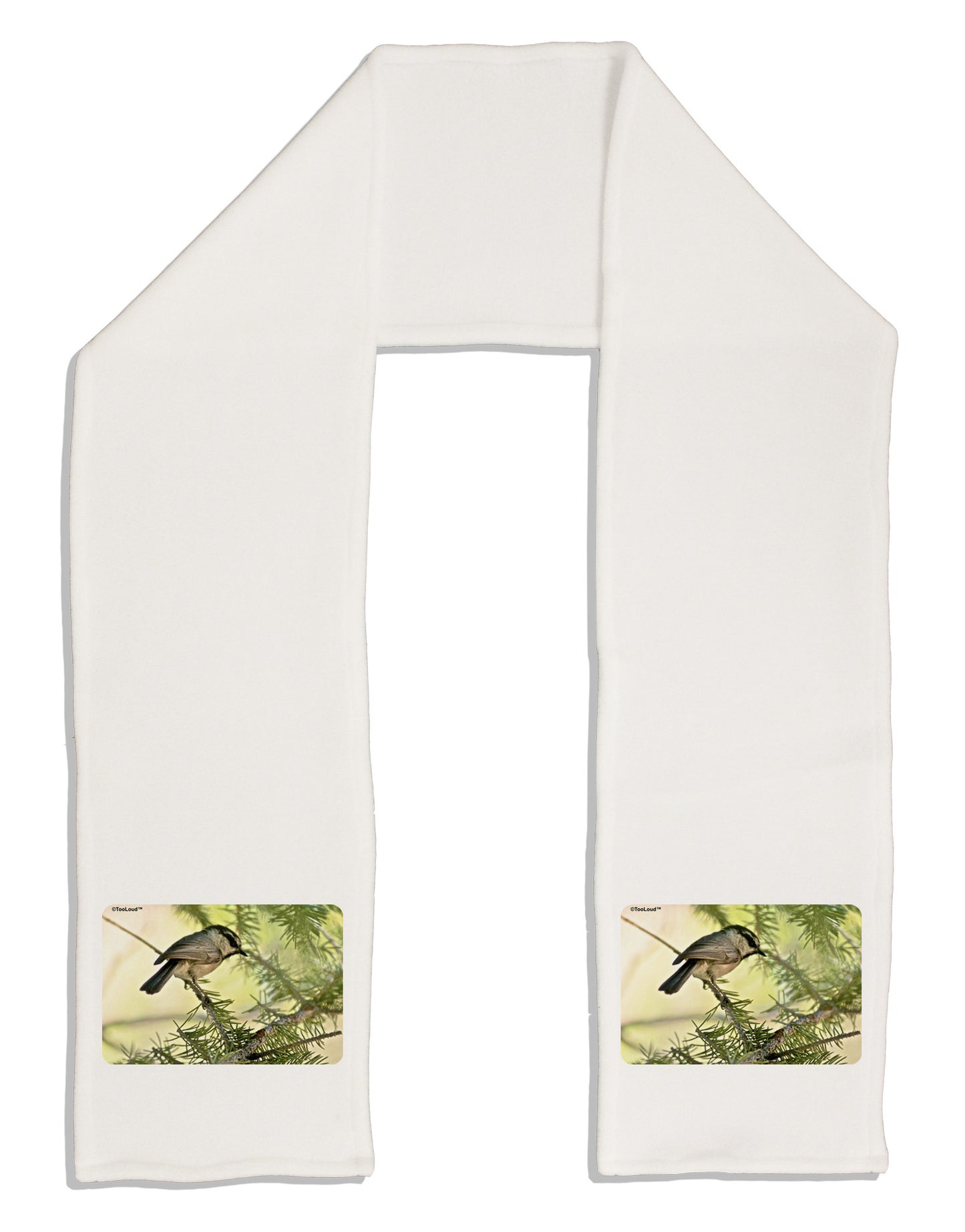 CO Chickadee Adult Fleece 64" Scarf-TooLoud-White-One-Size-Adult-Davson Sales