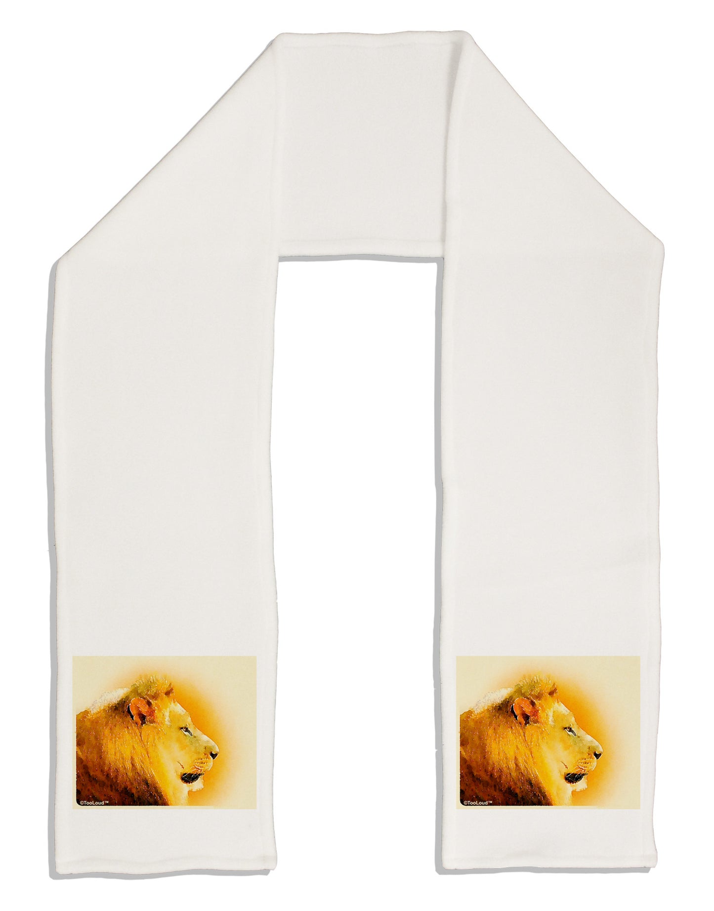 Lion Watercolor 3 Adult Fleece 64" Scarf-TooLoud-White-One-Size-Adult-Davson Sales