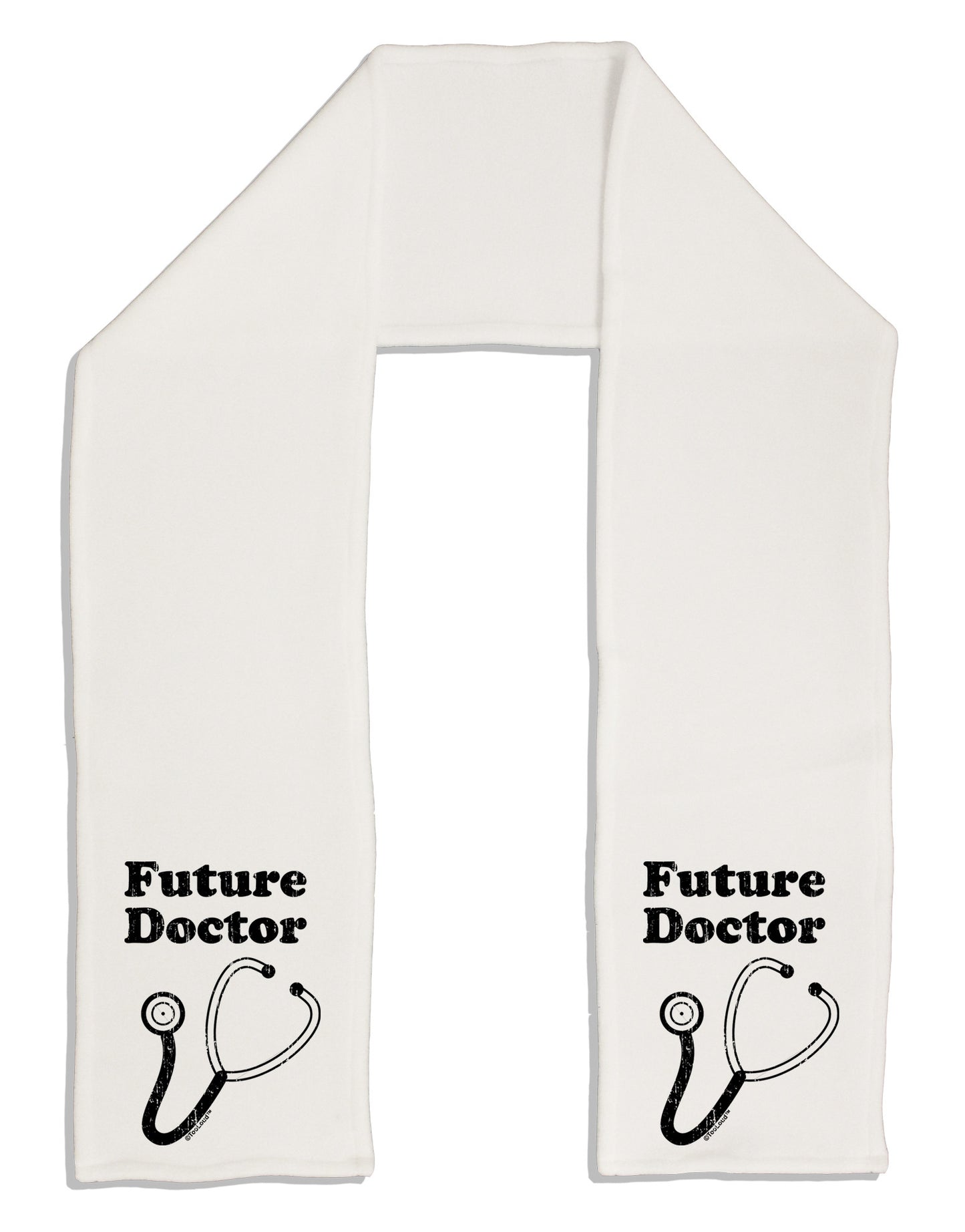 Future Doctor Distressed Adult Fleece 64" Scarf-TooLoud-White-One-Size-Adult-Davson Sales