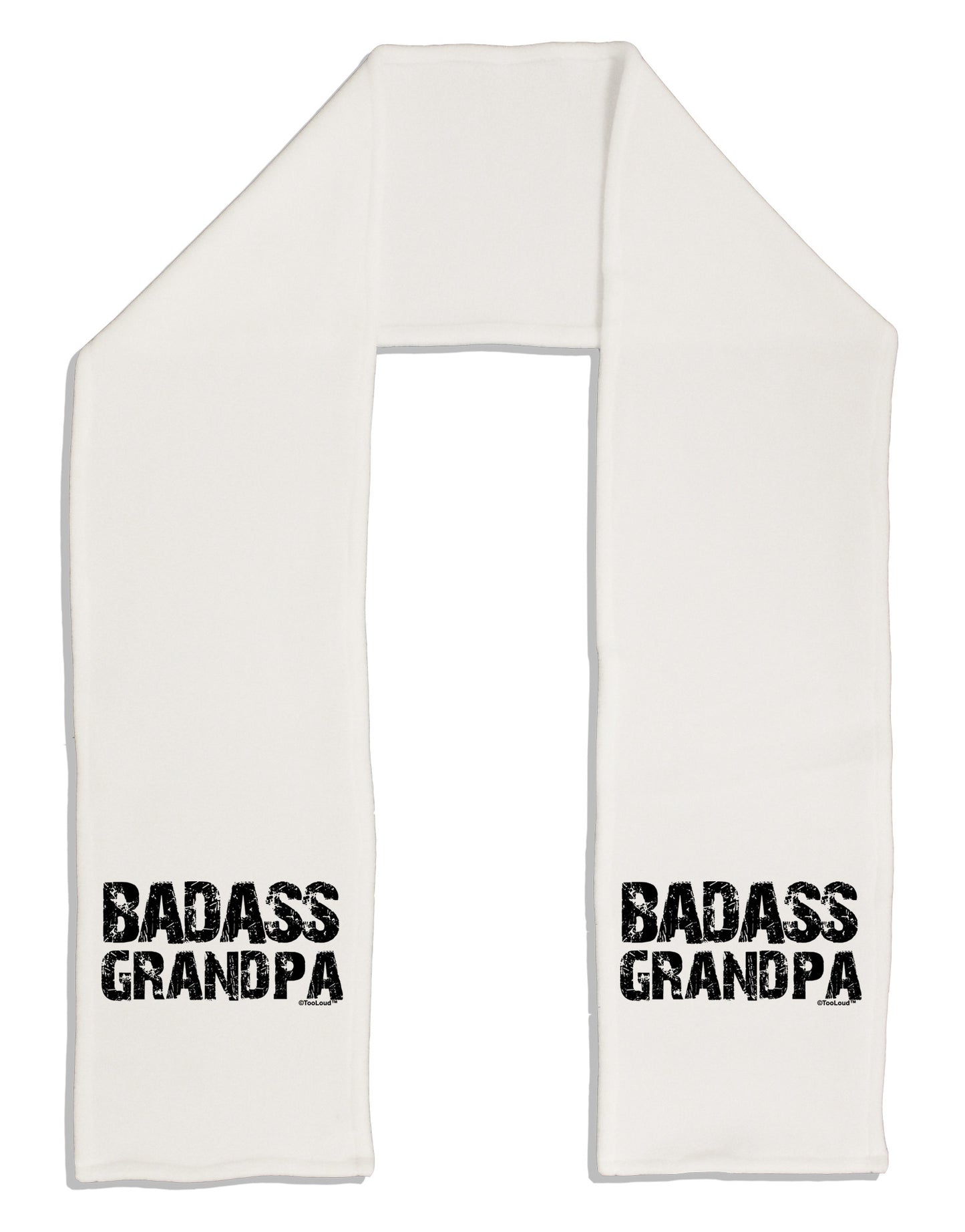 Badass Grandpa Adult Fleece 64" Scarf by TooLoud-TooLoud-White-One-Size-Adult-Davson Sales