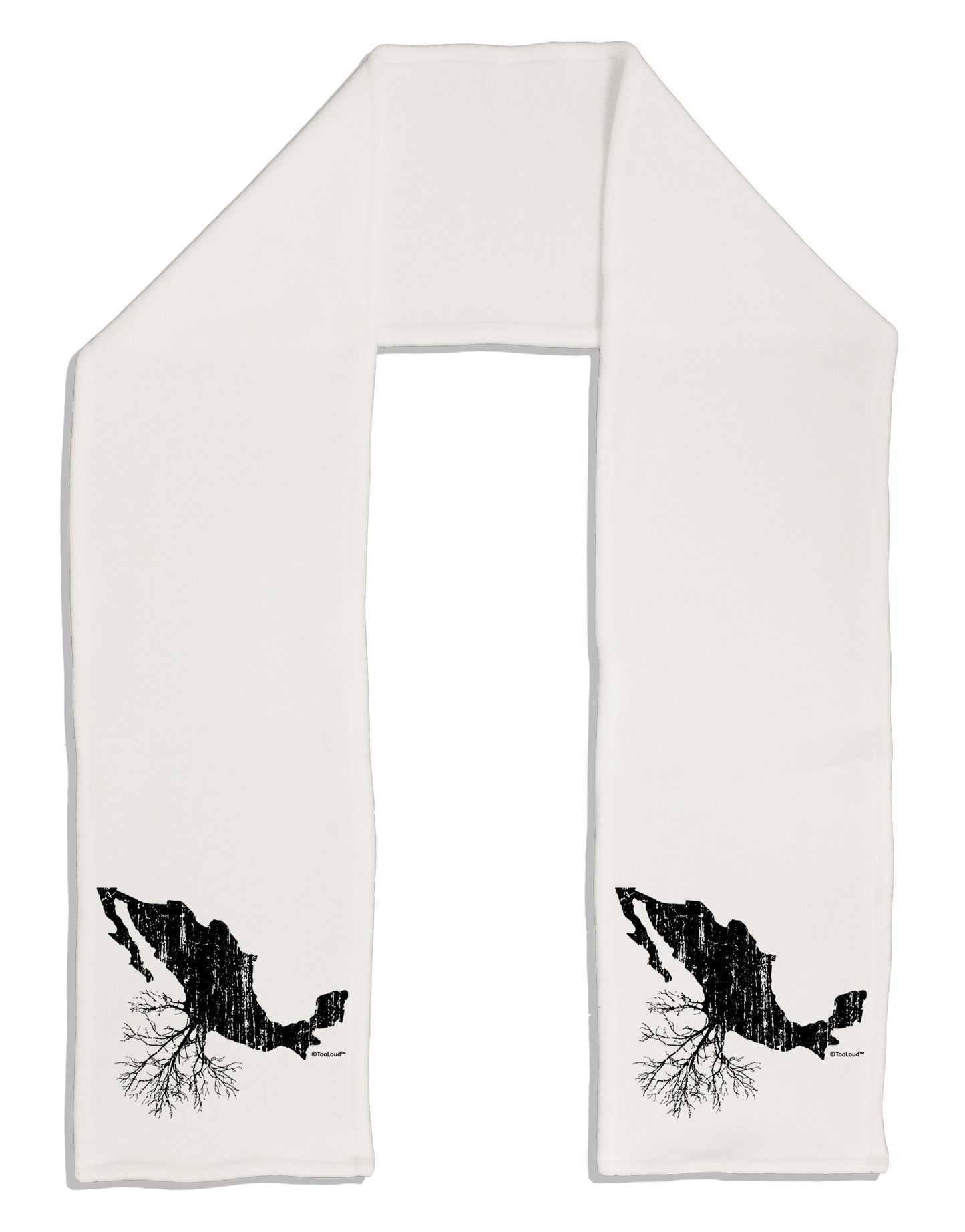 Mexican Roots Design - Distressed Adult Fleece 64" Scarf by TooLoud-TooLoud-White-One-Size-Adult-Davson Sales