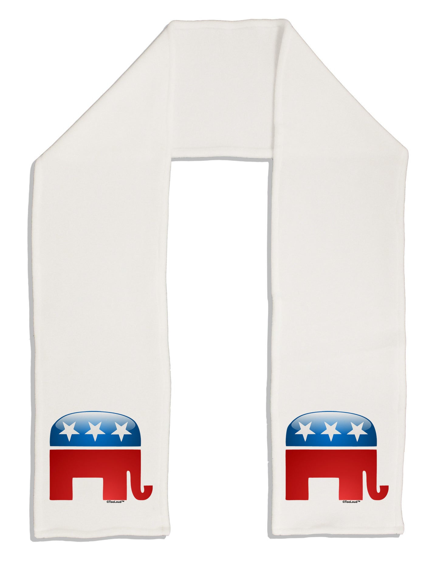 Republican Bubble Symbol Adult Fleece 64" Scarf-TooLoud-White-One-Size-Adult-Davson Sales