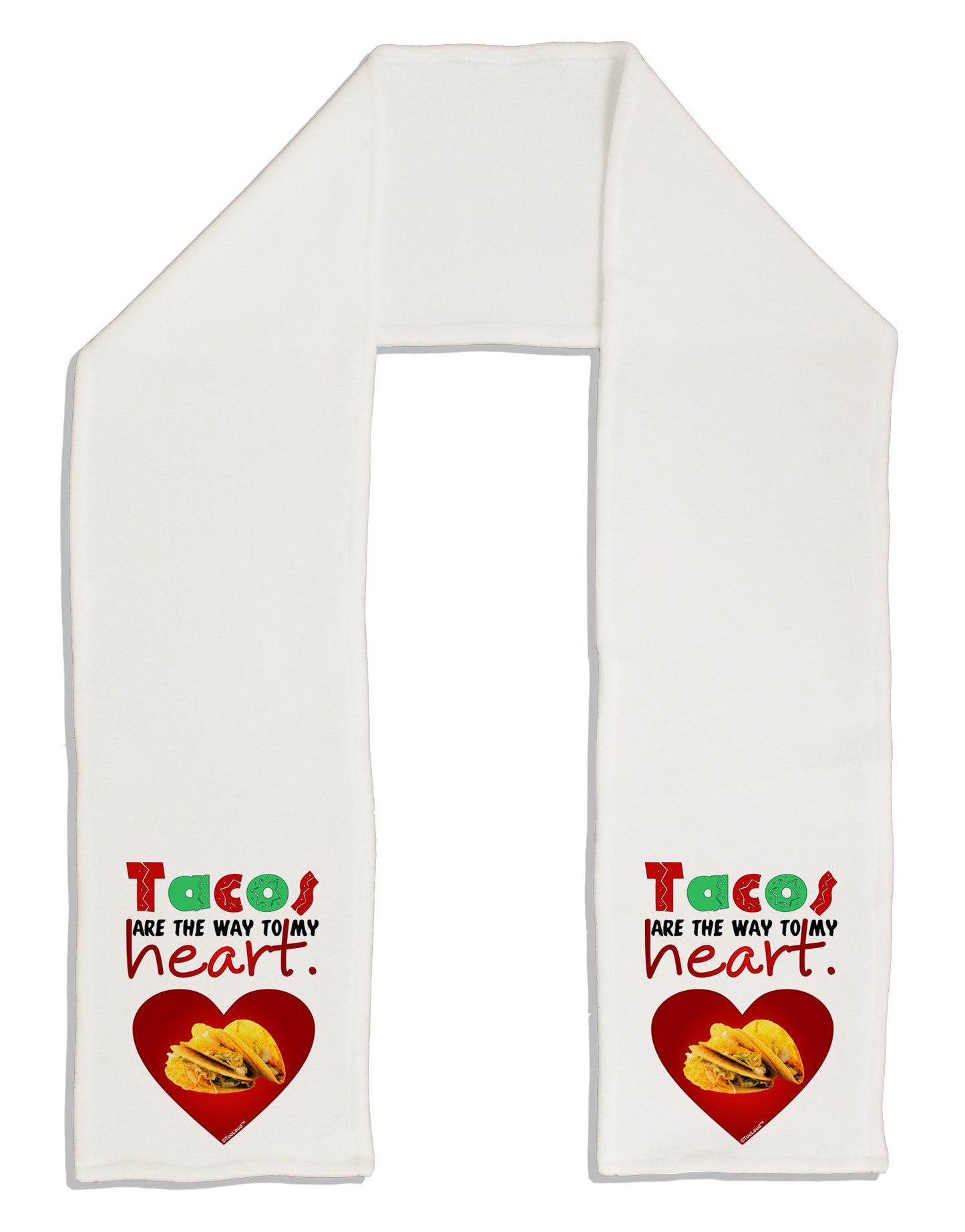 Tacos Are the Way To My Heart Adult Fleece 64" Scarf-TooLoud-White-One-Size-Adult-Davson Sales