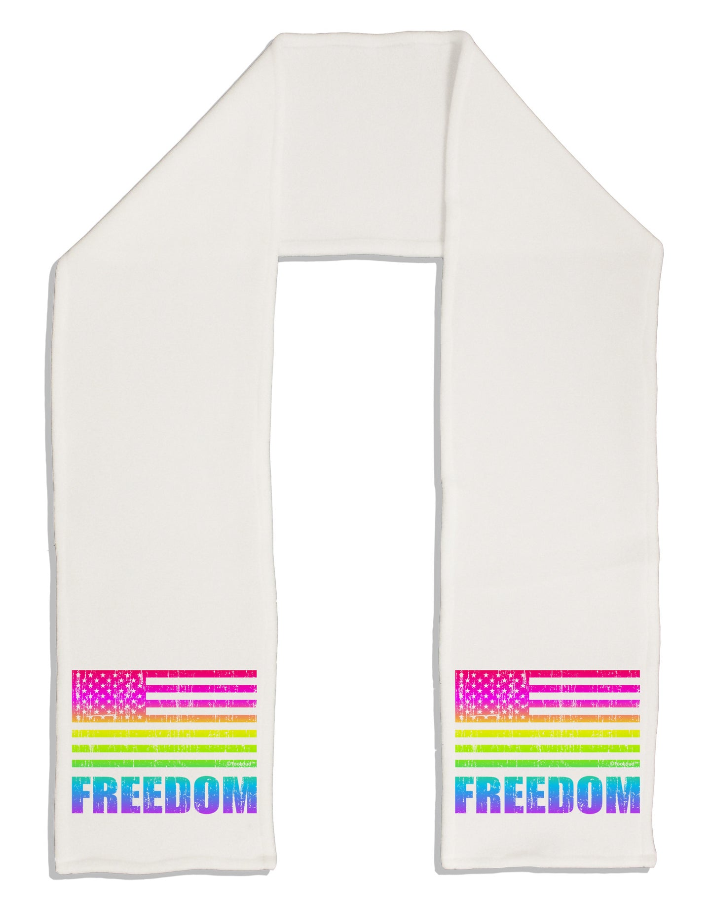 American Pride - Rainbow Flag - Freedom Adult Fleece 64" Scarf-TooLoud-White-One-Size-Adult-Davson Sales