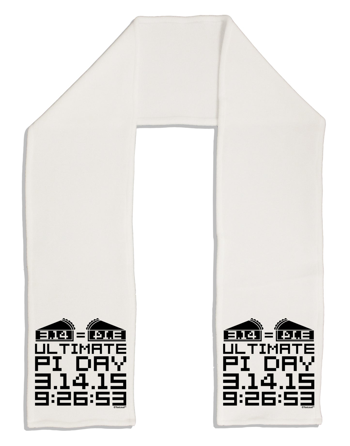 Ultimate Pi Day Design - Mirrored Pies Adult Fleece 64" Scarf by TooLoud-TooLoud-White-One-Size-Adult-Davson Sales