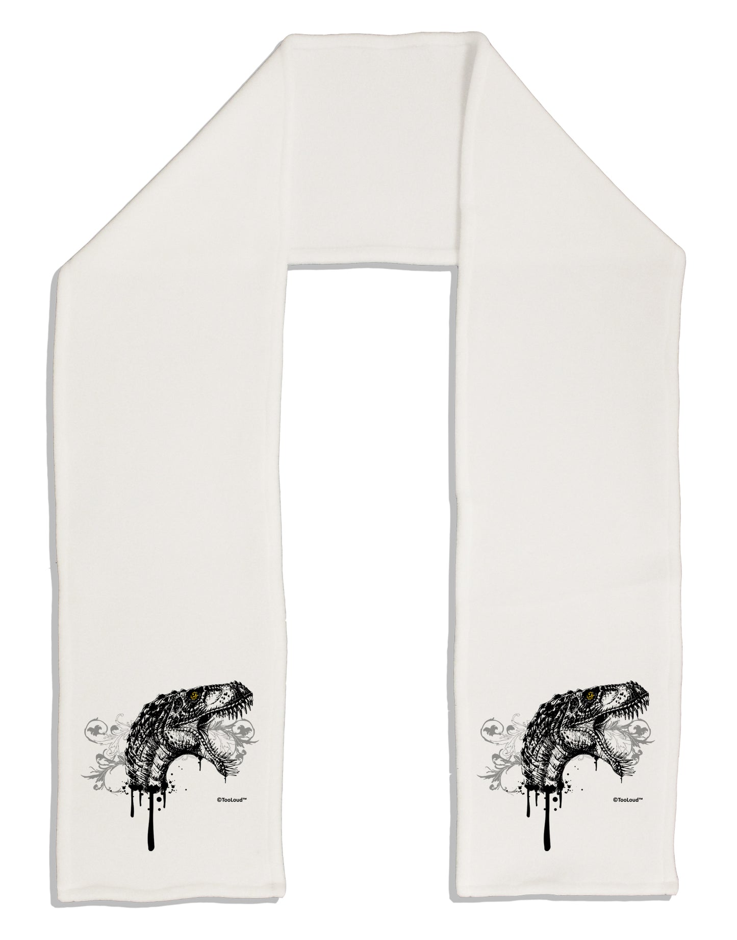 Artistic Ink Style Dinosaur Head Design Adult Fleece 64" Scarf by TooLoud-TooLoud-White-One-Size-Adult-Davson Sales