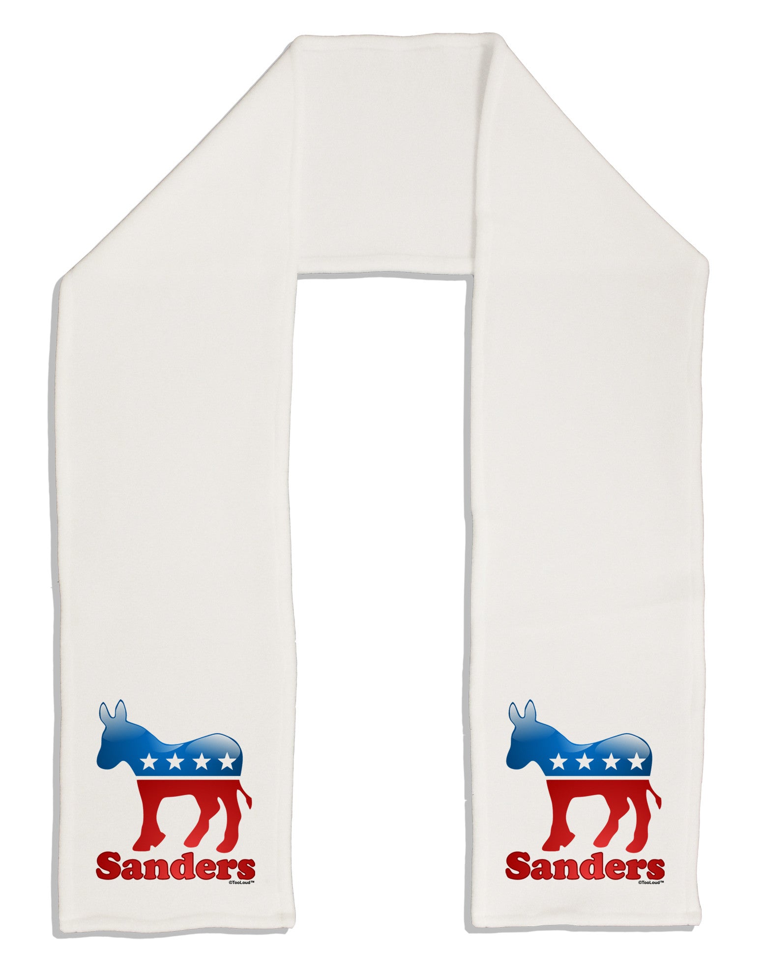 Sanders Bubble Symbol Adult Fleece 64" Scarf-TooLoud-White-One-Size-Adult-Davson Sales
