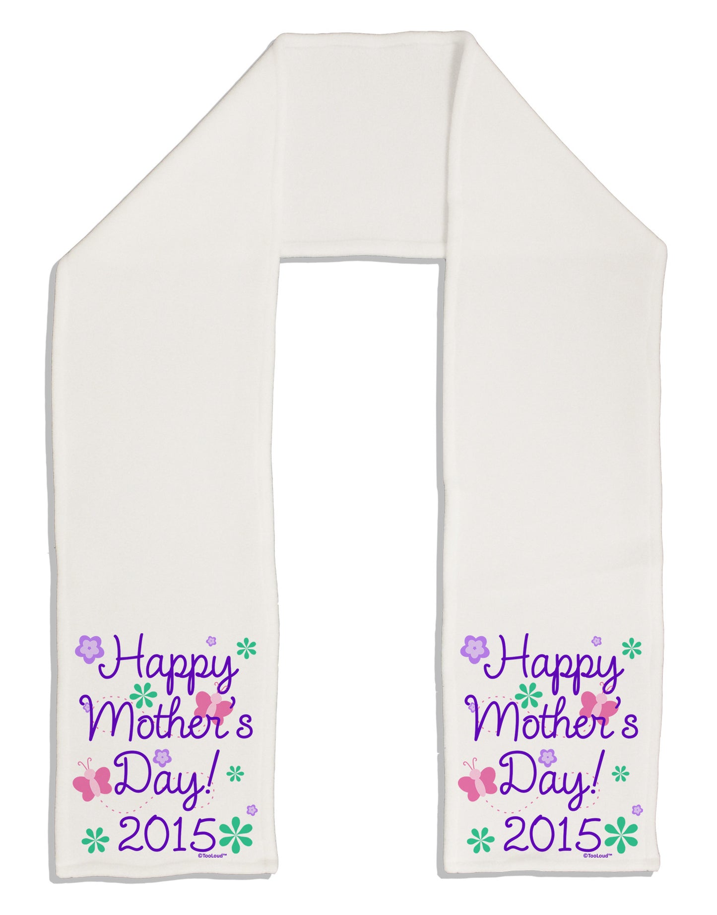Happy Mother's Day (CURRENT YEAR) Adult Fleece 64" Scarf by TooLoud-TooLoud-White-One-Size-Adult-Davson Sales