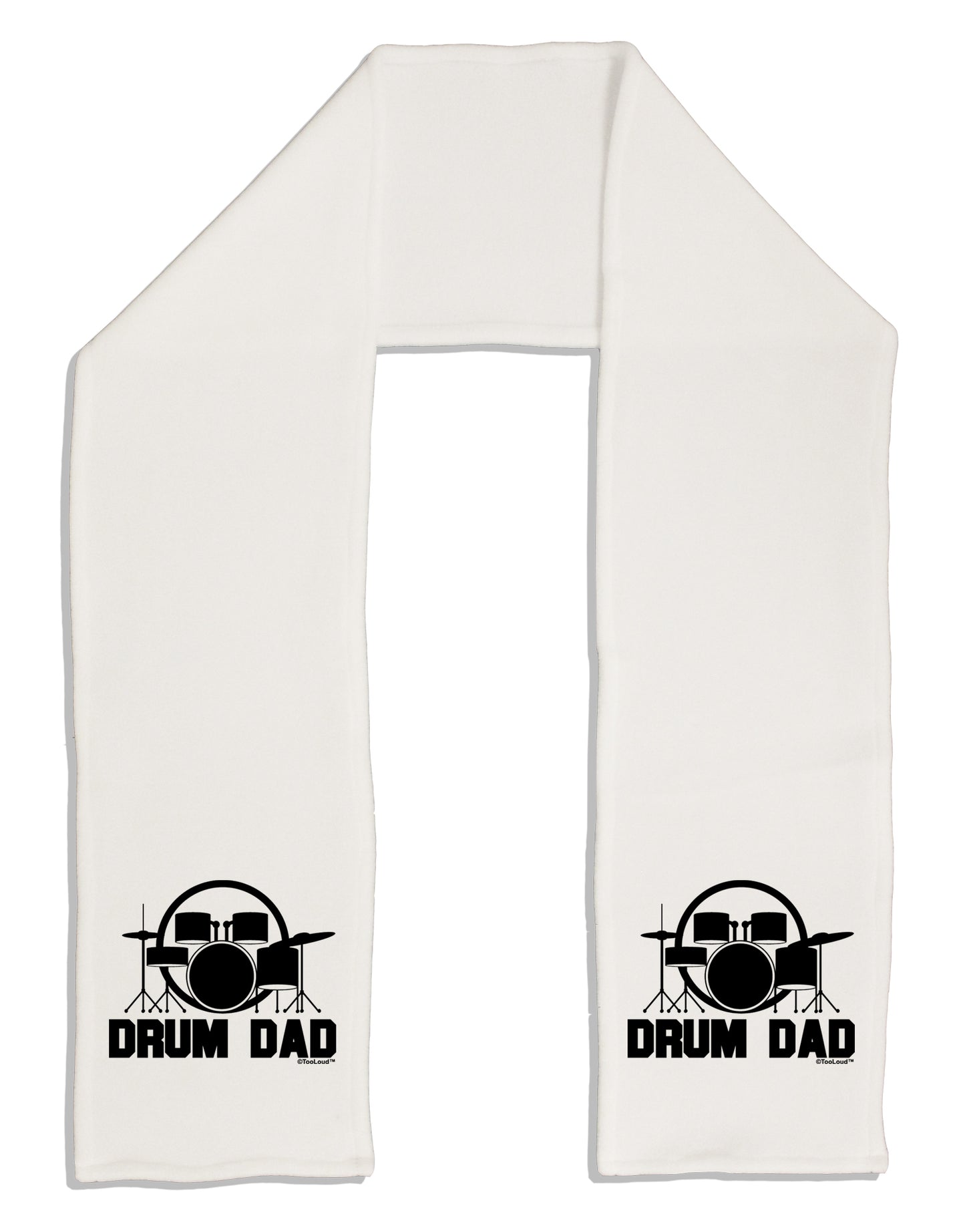 Drum Dad Adult Fleece 64" Scarf by TooLoud-TooLoud-White-One-Size-Adult-Davson Sales
