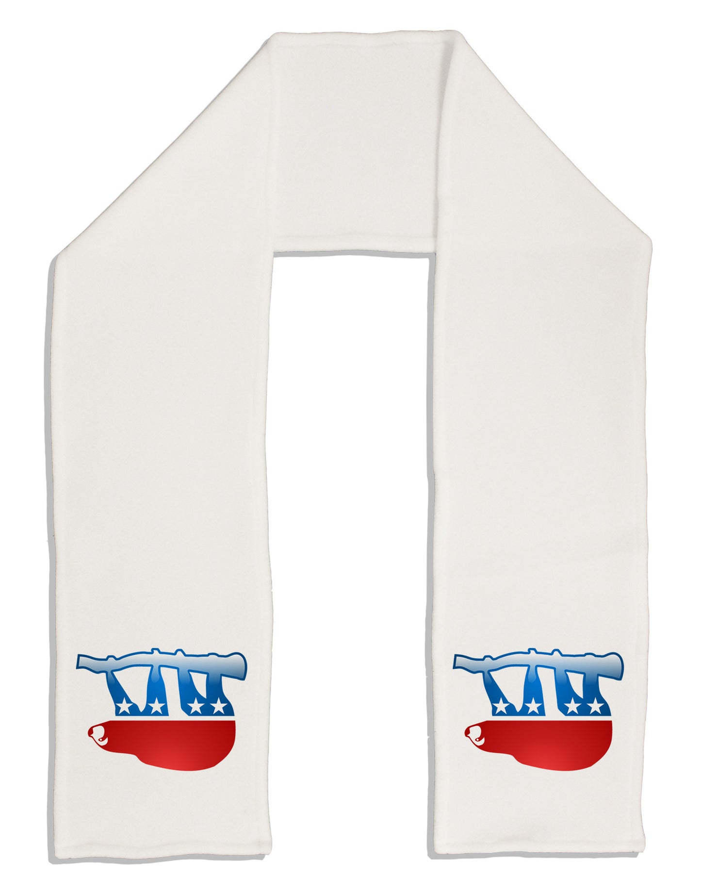 Sloth Political Party Symbol Adult Fleece 64" Scarf-TooLoud-White-One-Size-Adult-Davson Sales