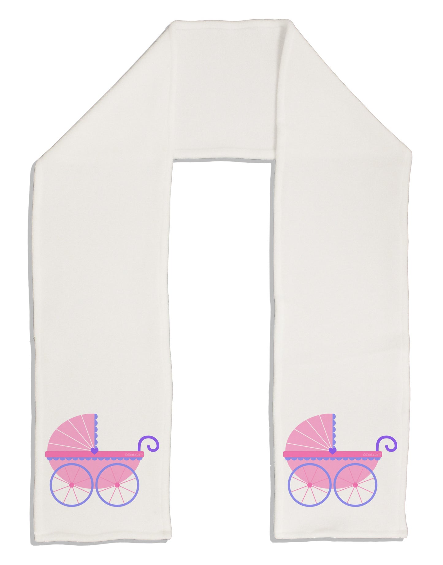 Baby Girl Carriage Adult Fleece 64" Scarf-TooLoud-White-One-Size-Adult-Davson Sales