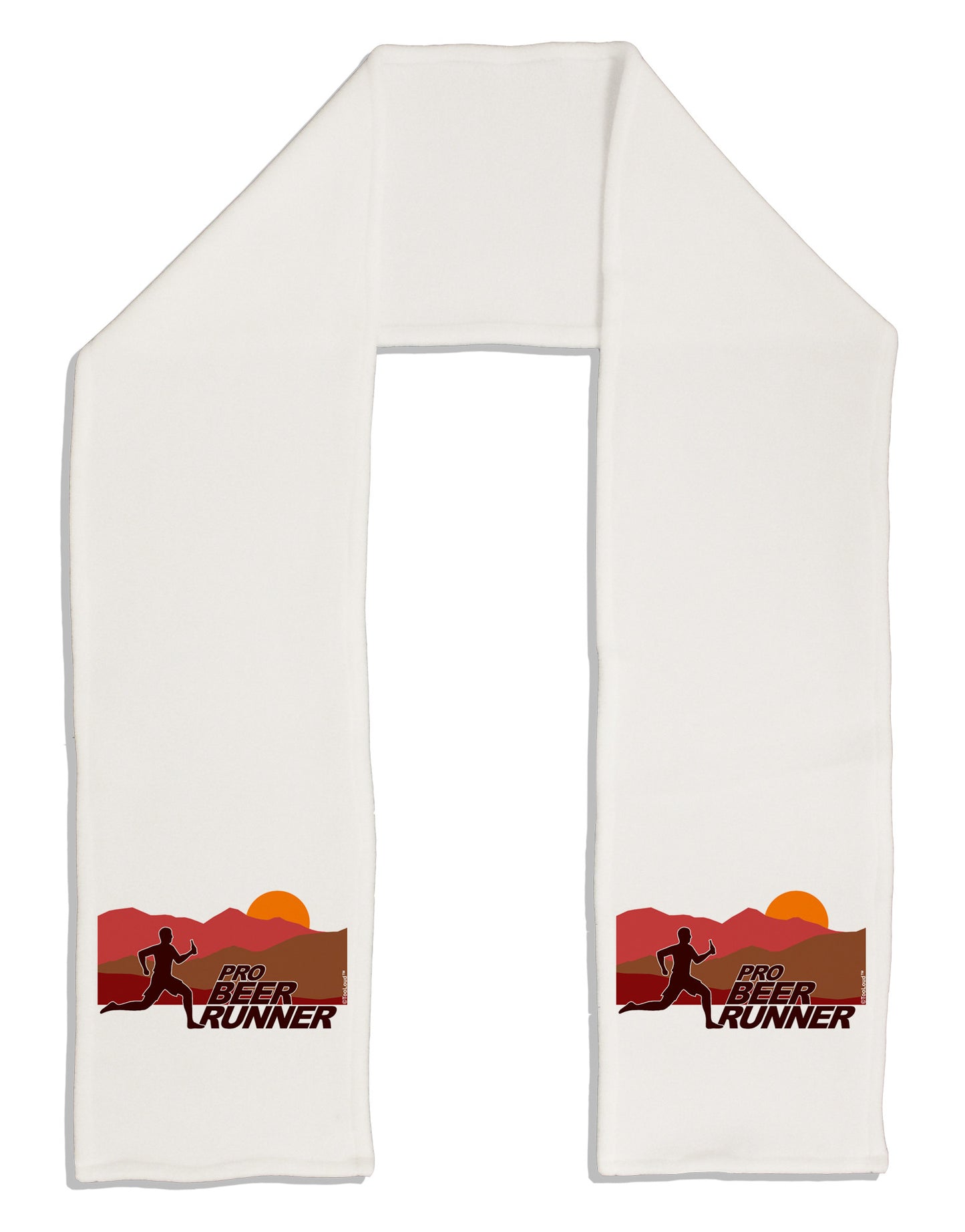 Pro Beer Runner Man Adult Fleece 64" Scarf-TooLoud-White-One-Size-Adult-Davson Sales