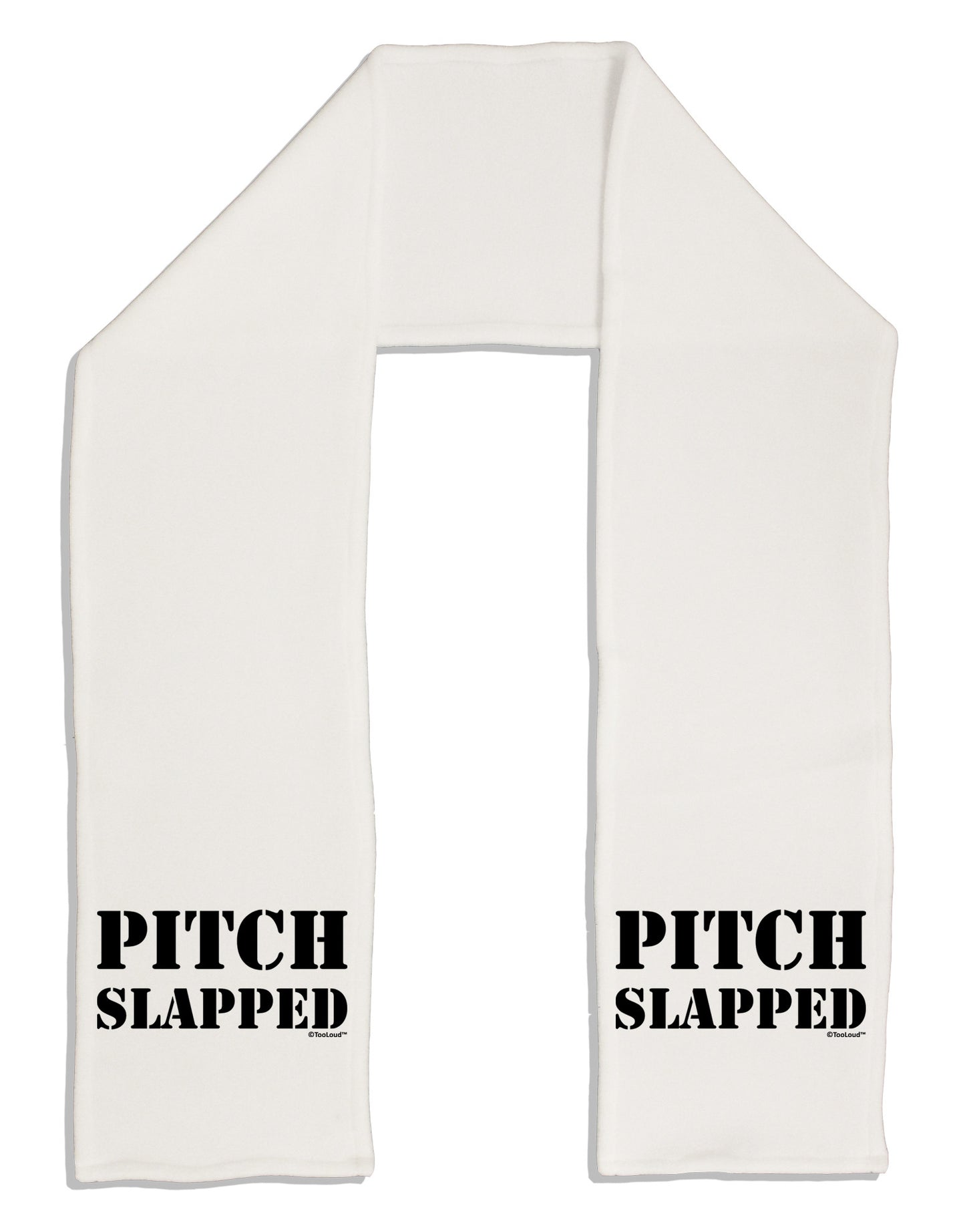 Pitch Slapped Adult Fleece 64" Scarf-TooLoud-White-One-Size-Adult-Davson Sales