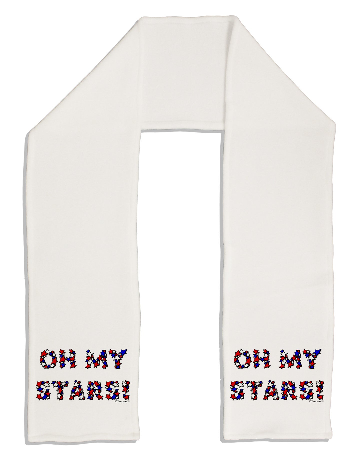 Oh My Stars Patriotic Design Adult Fleece 64" Scarf by TooLoud-TooLoud-White-One-Size-Adult-Davson Sales
