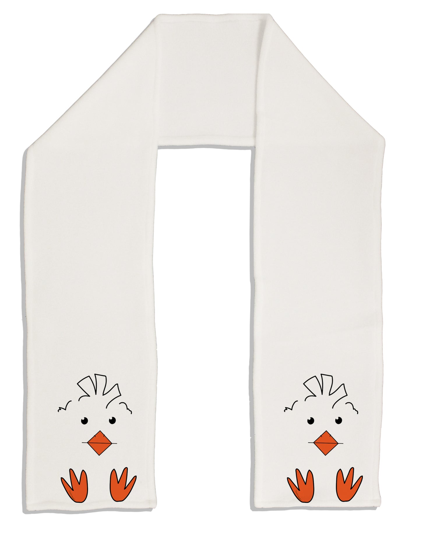 Cute Easter Chick Face Adult Fleece 64 Inch Scarf-Scarves-TooLoud-White-One-Size-Adult-Davson Sales