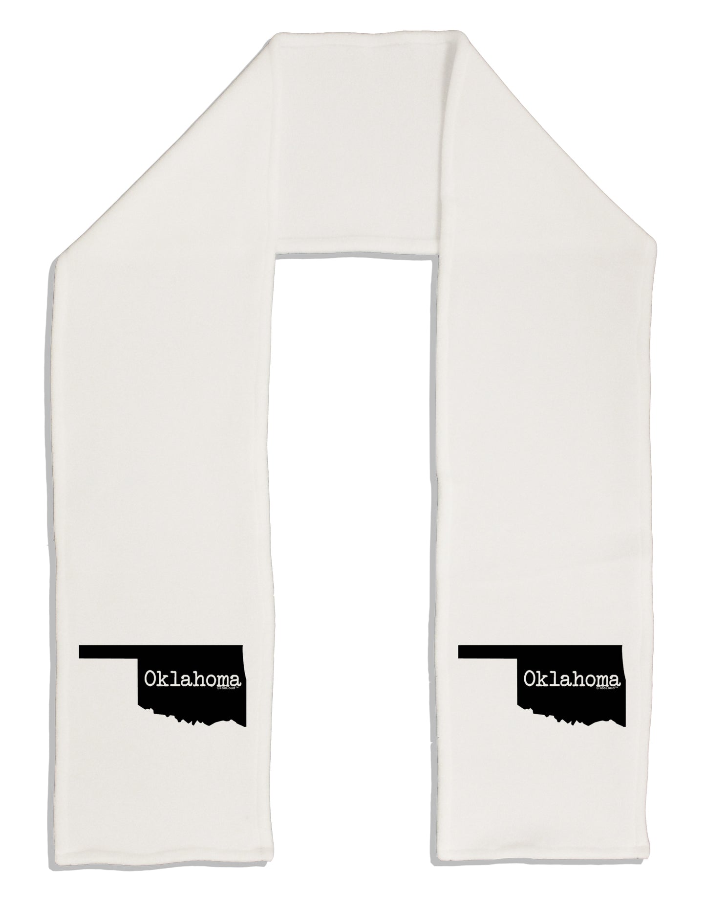 Oklahoma - United States Shape Adult Fleece 64" Scarf by TooLoud-TooLoud-White-One-Size-Adult-Davson Sales