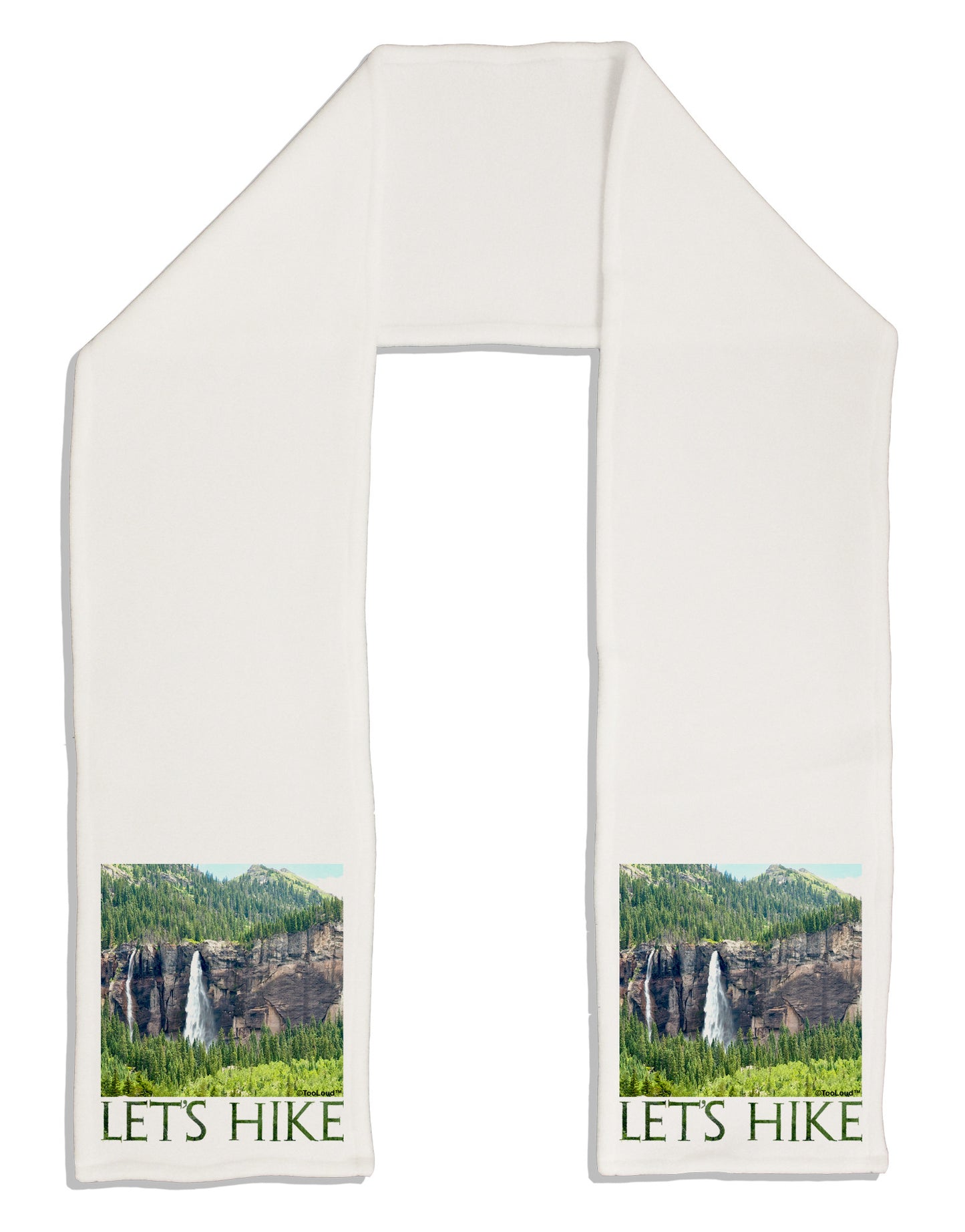 Beautiful Cliffs - Lets Hike Adult Fleece 64" Scarf by-TooLoud-White-One-Size-Adult-Davson Sales