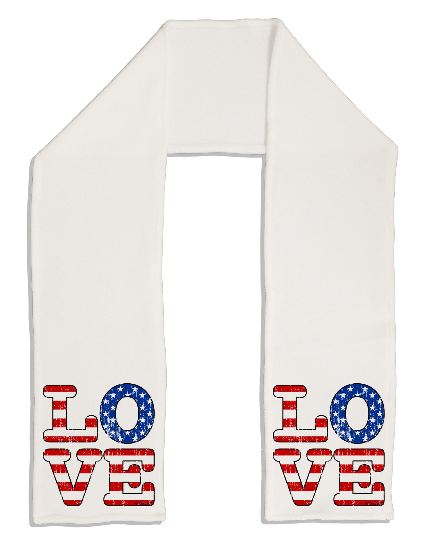 American Love Design - Distressed Adult Fleece 64" Scarf by TooLoud-TooLoud-White-One-Size-Adult-Davson Sales