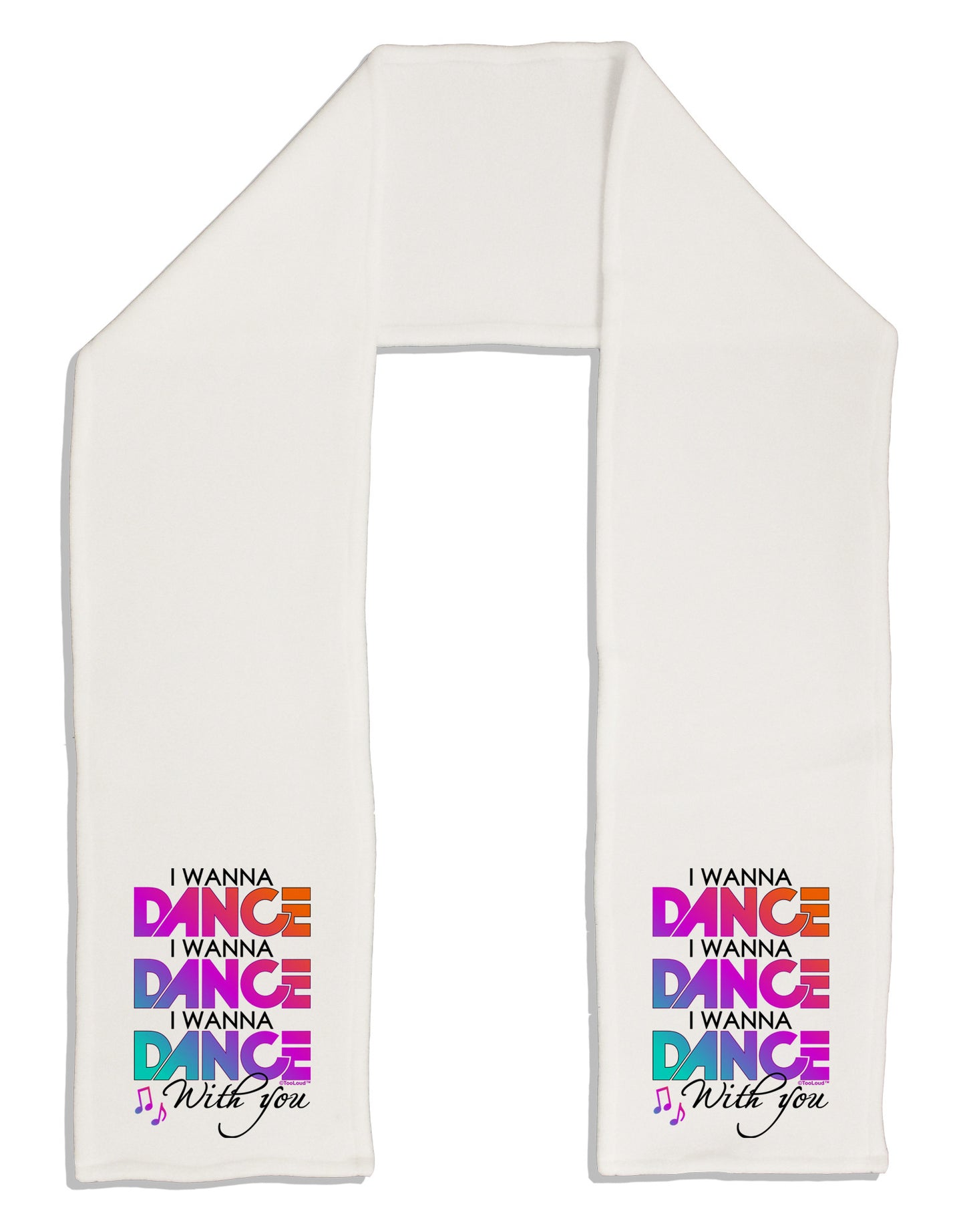 I Wanna Dance With You Adult Fleece 64" Scarf-TooLoud-White-One-Size-Adult-Davson Sales