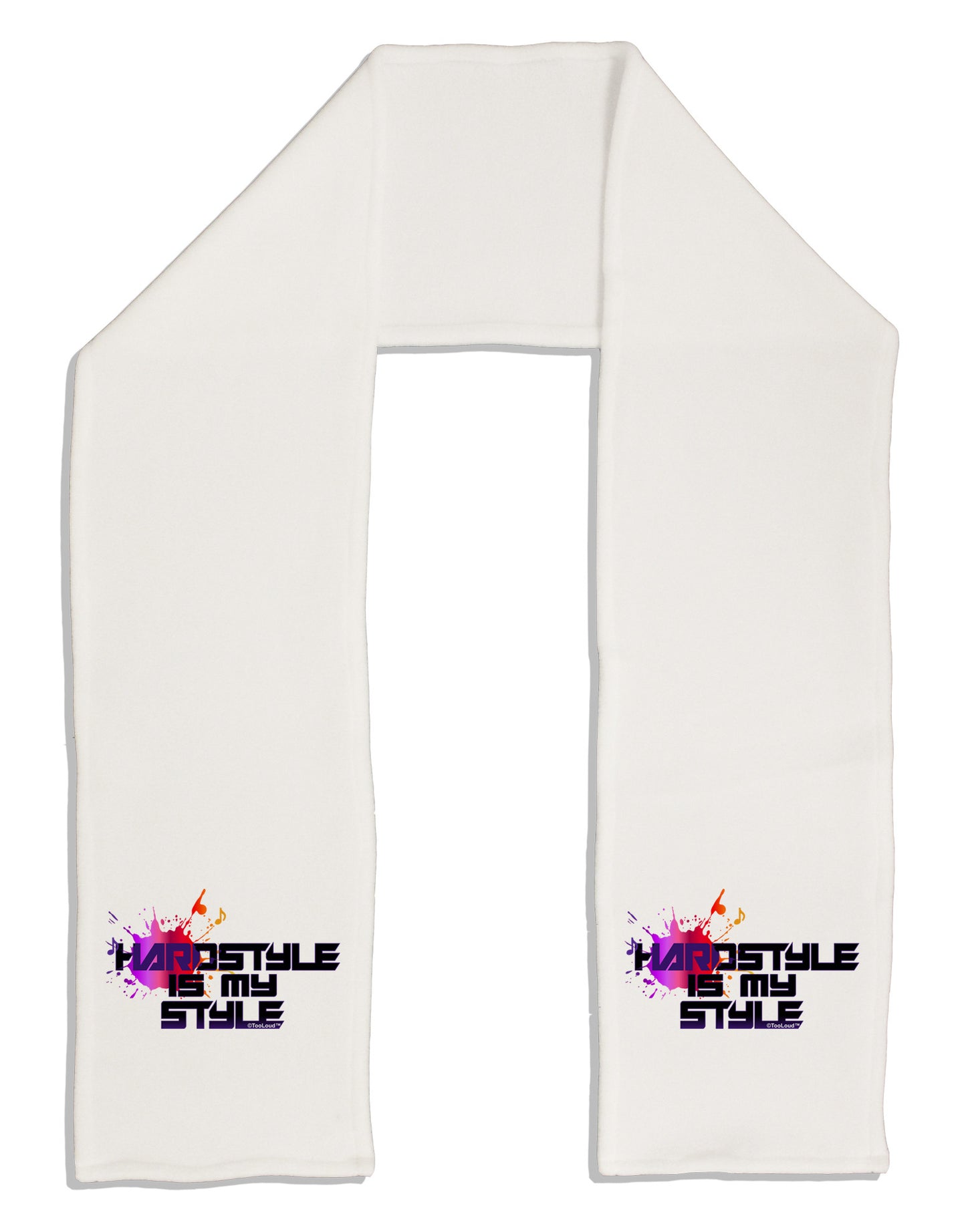 Hardstyle Is My Style Adult Fleece 64" Scarf-TooLoud-White-One-Size-Adult-Davson Sales